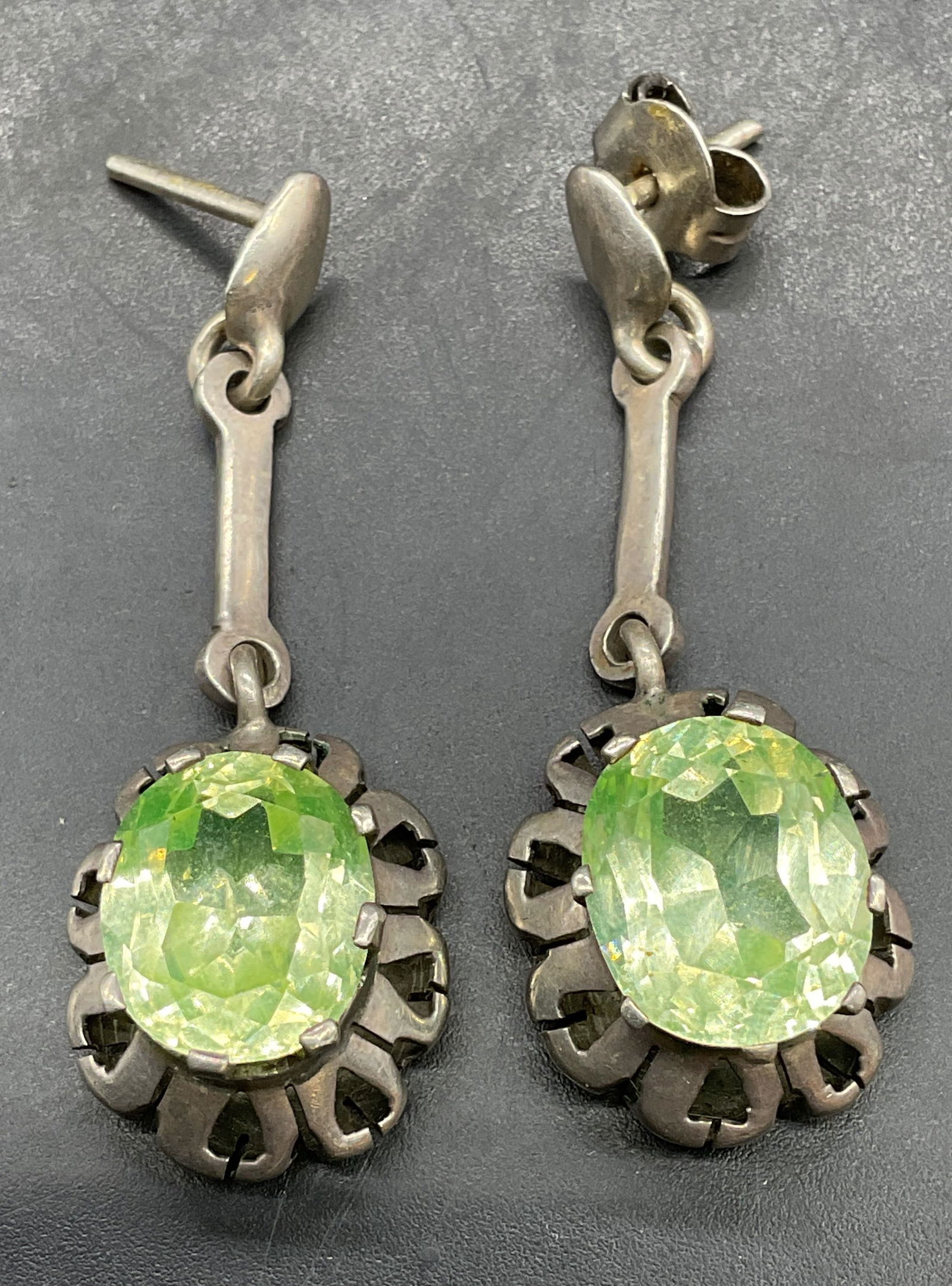 Sterling Silver Semiprecious Flower Earrings (1 of 6)