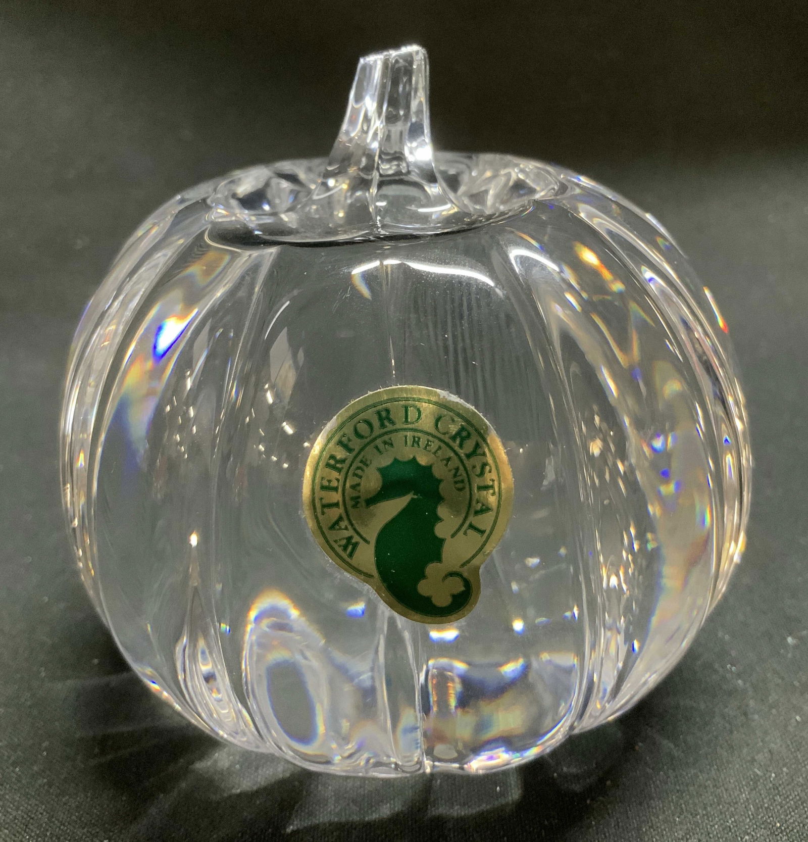 Waterford Crystal Pumpkin Paperweight IRELAND (1 of 6)