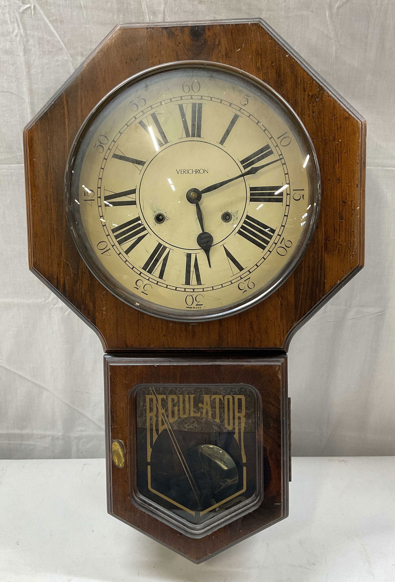 Verichron Schoolhouse Regulator Wall Clock USA 25i (1 of 12)