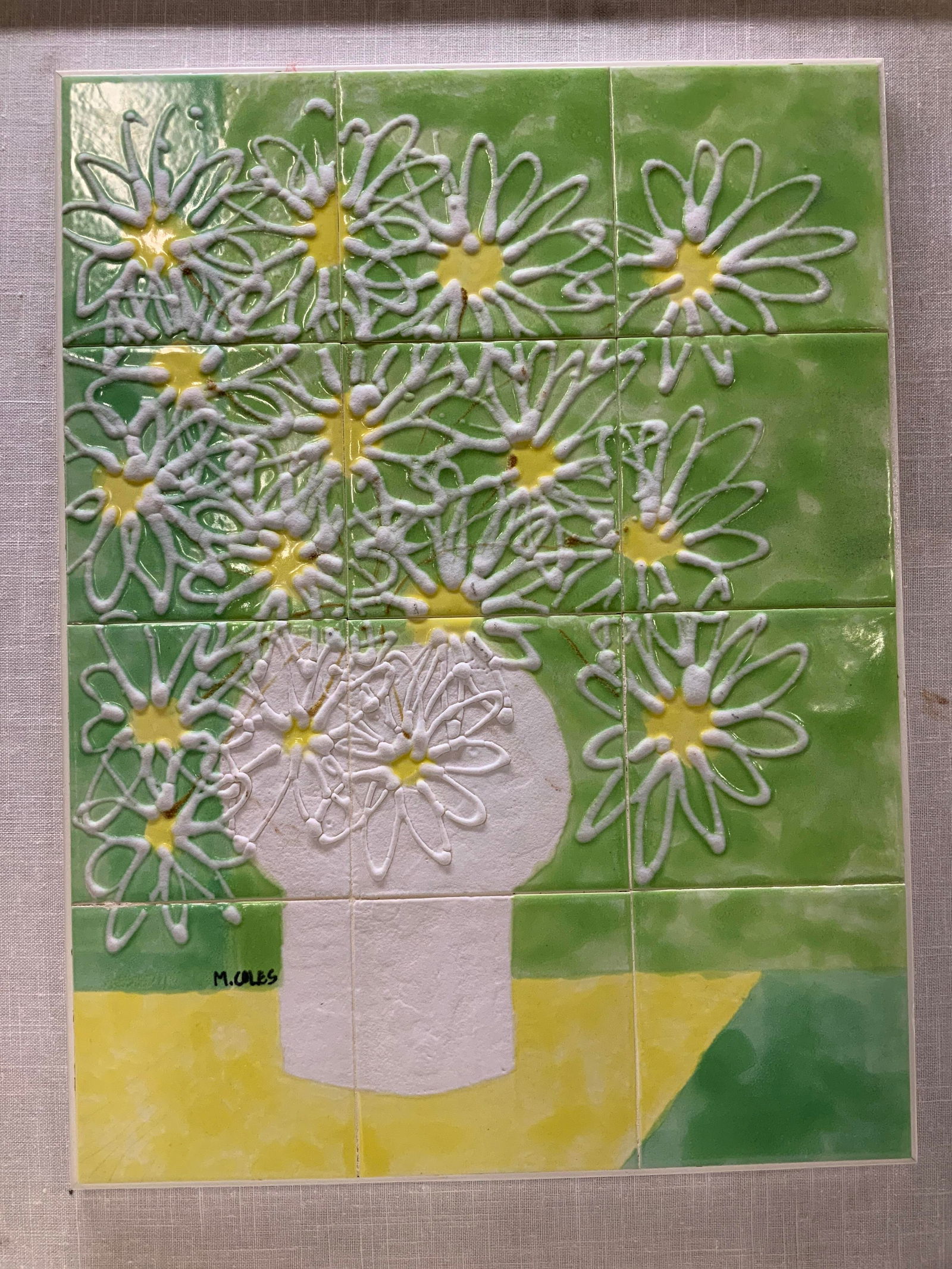 Sgnd M Coles Framed Still Life Flowers in Vase 2ft (1 of 6)