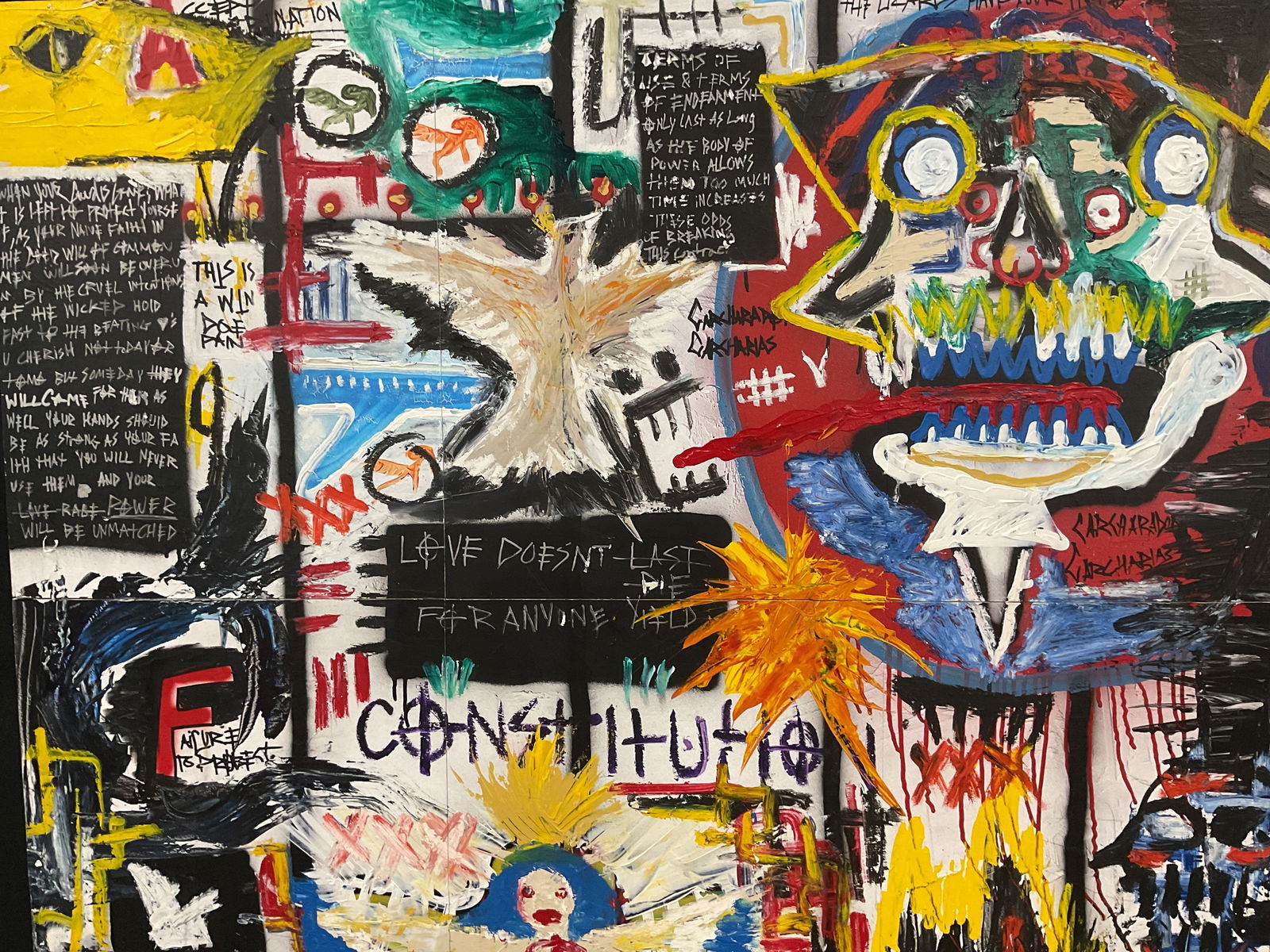 Gunnar Magnus Mixed Media Graffiti Painting 54in (1 of 7)