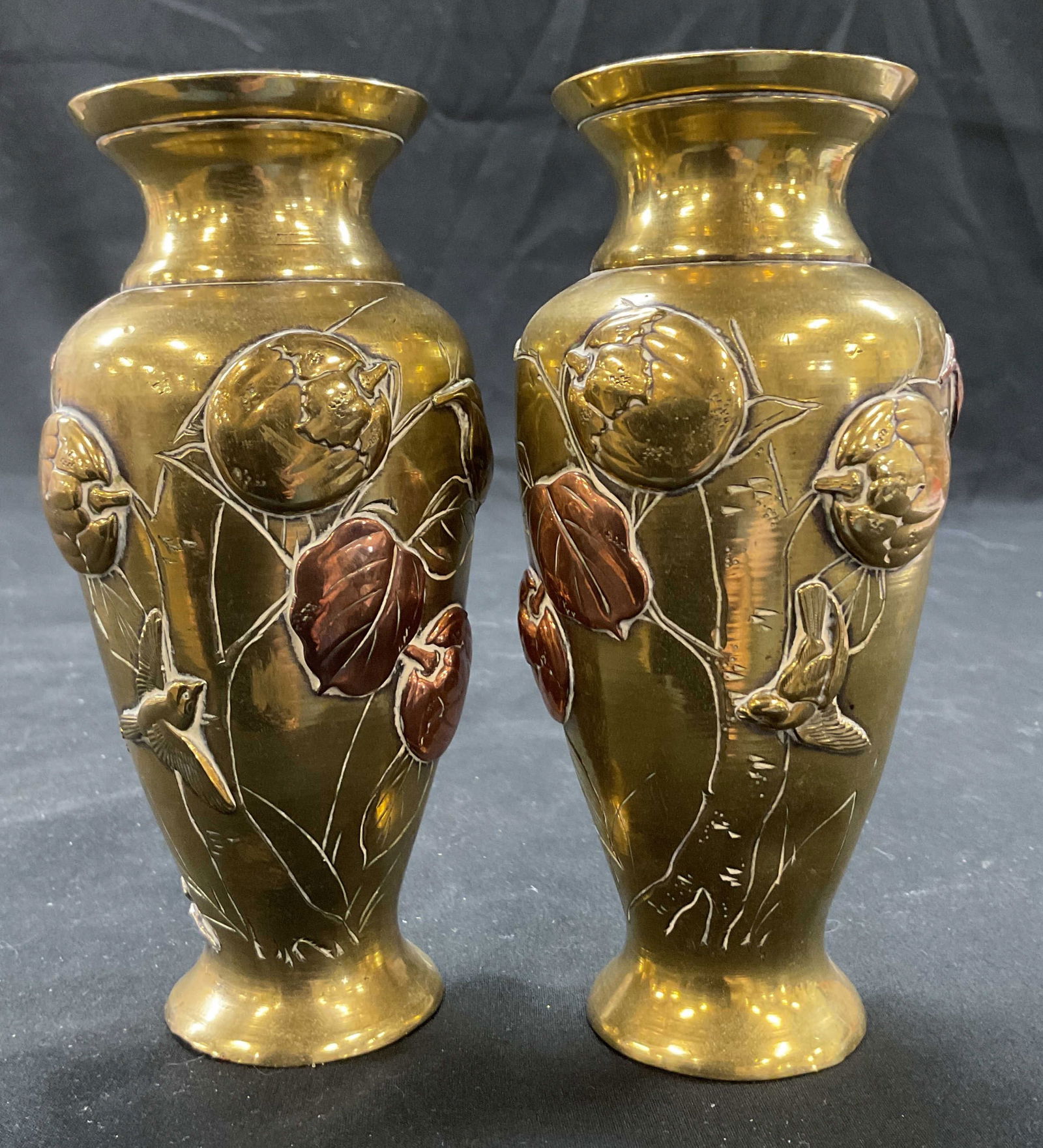 Pair Vintage Brass & Copper Vases (1 of 11)