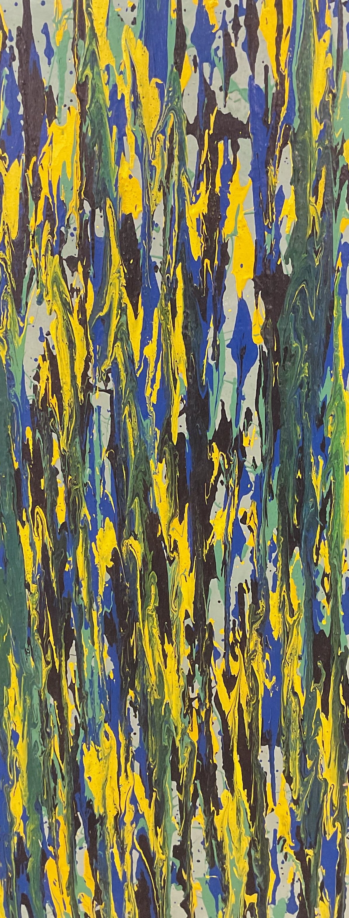 Sgnd Chi Watts Abstract Oil Painting 1985 42in (1 of 7)