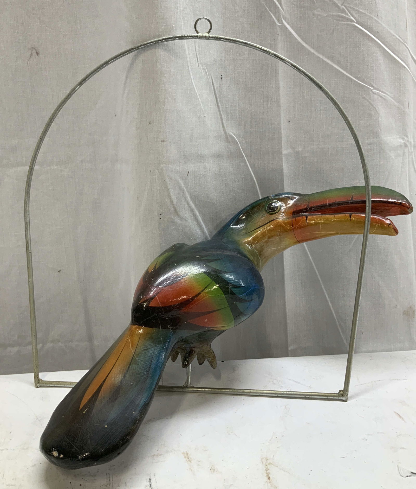 Hand Painted Toucan Hanging Wall Sculpture MEX (1 of 6)