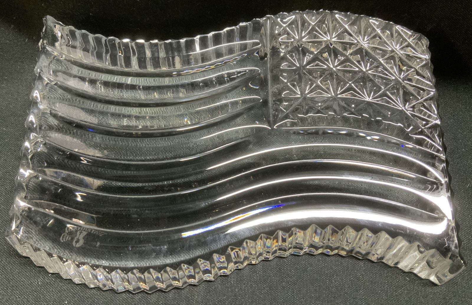 Waterford Clear Crystal American Flag Paperweight (1 of 6)