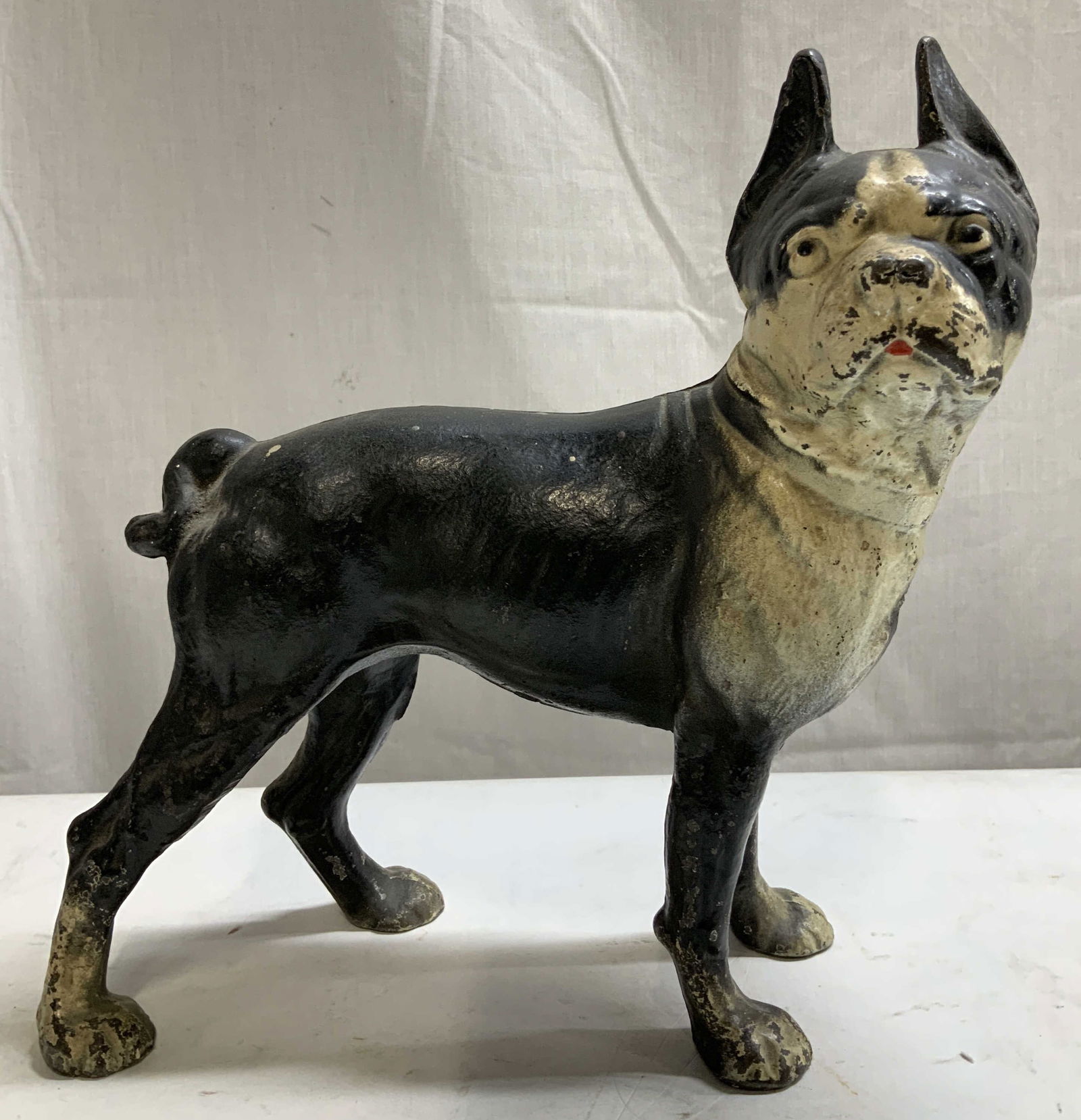 Vntg Cast Iron Boston Terrier Doorstop (1 of 6)