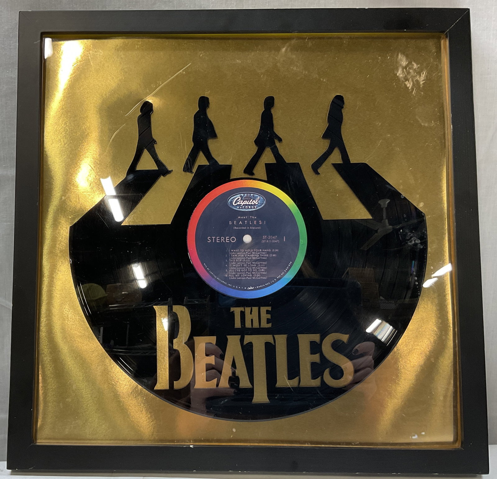 Framed The Beatles Laser Cut Vinyl Art Piece (1 of 11)