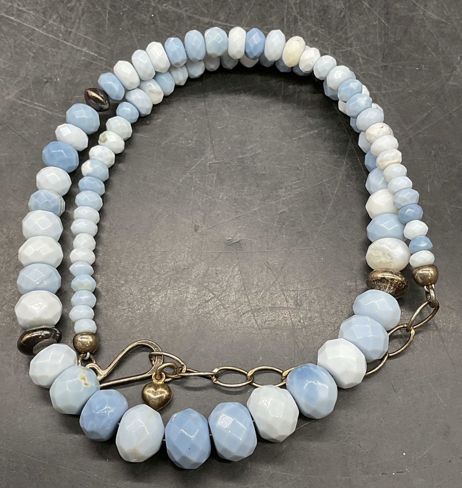 Signed Sterling Silver Semiprecious Necklace (1 of 6)