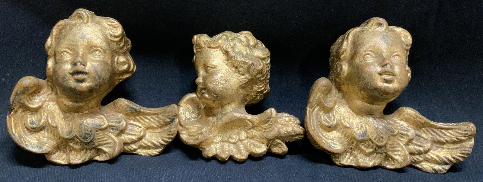 Set 3 A Mr. Norman Gilt Cherub Wall Figs ITALY (1 of 6)