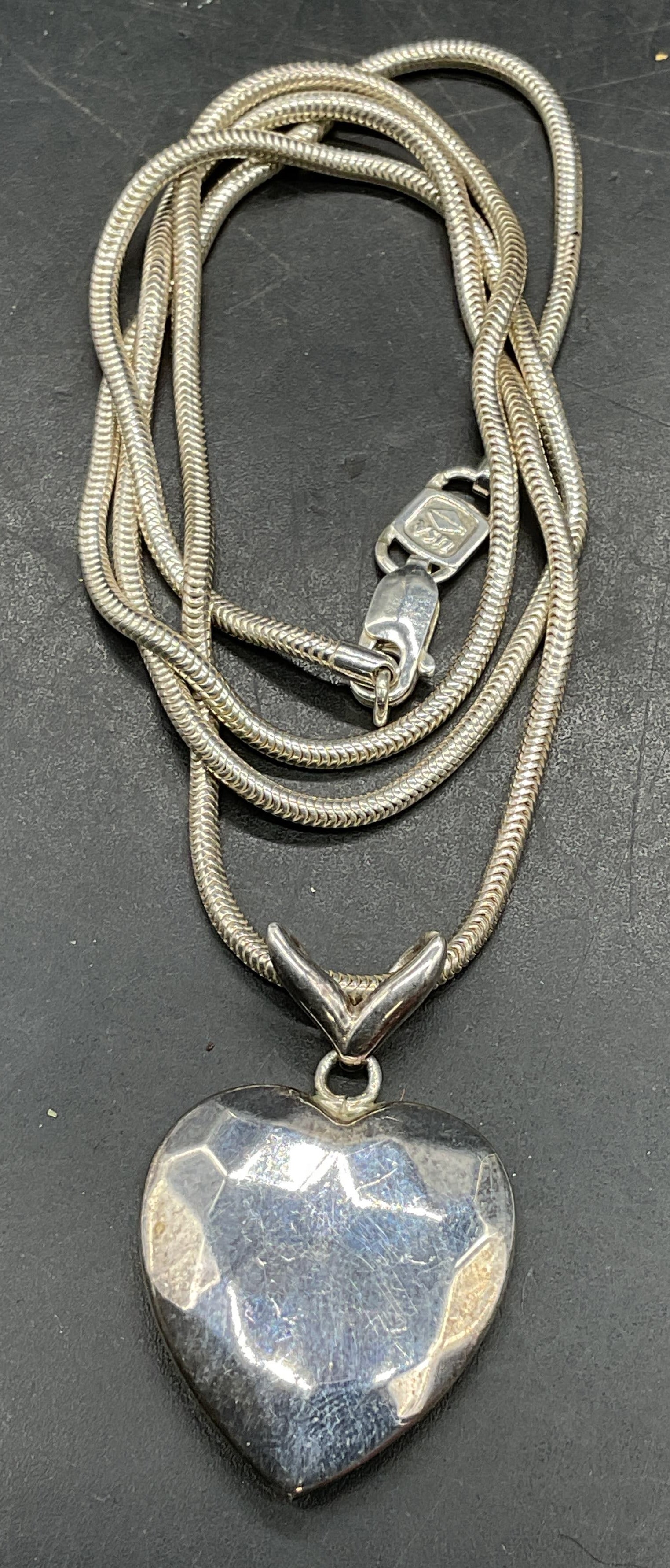 Signed .999 Silver Chain Necklace USA + (1 of 6)