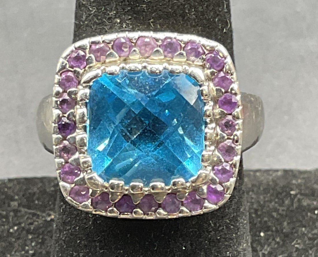 AU Sterling Silver 14k Gold Semiprecious Ring (1 of 8)