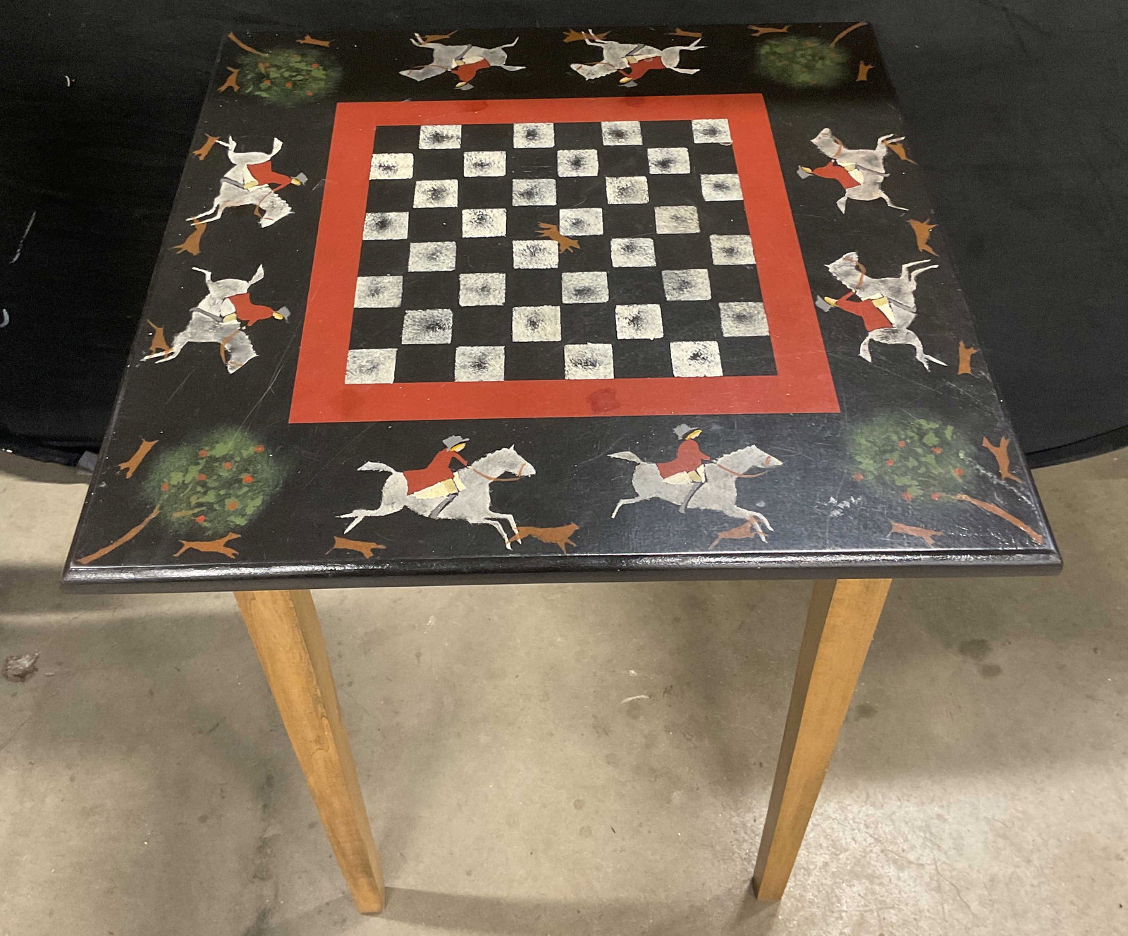 Ponte Hand Painted Wood Game Board Table (1 of 7)