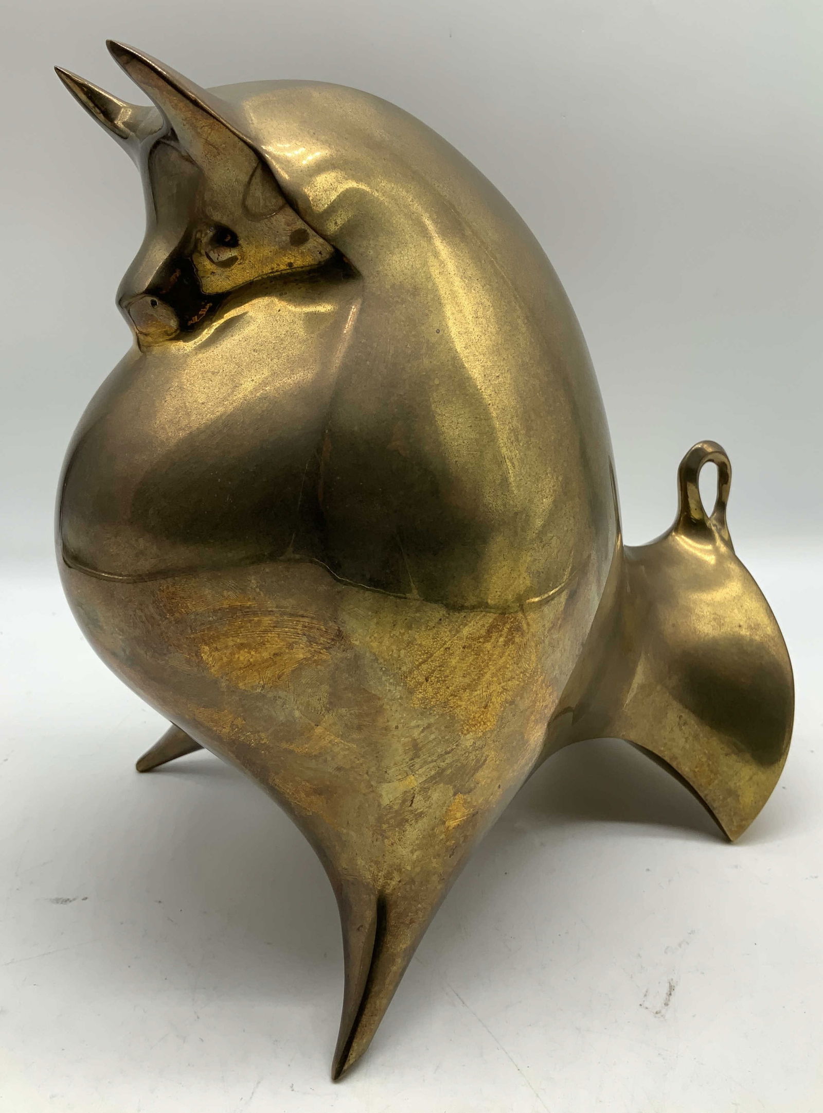 Jonathan Adler Brass Bull Sculpture 7.7in (1 of 7)