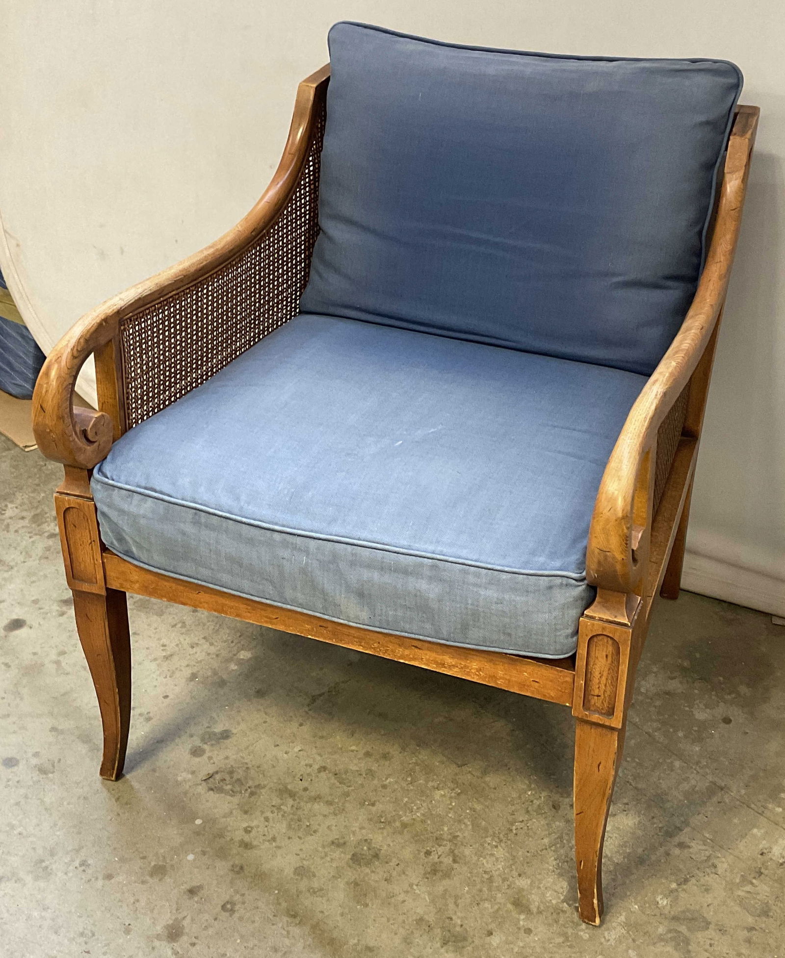 Vtg American of Martinsville Cane Wood Armchair (1 of 7)