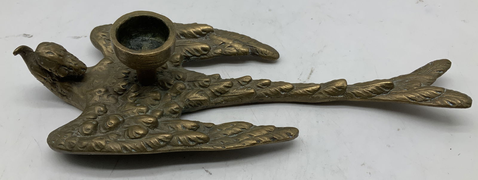 Vtg Flying Bird Brass Candlestick Holder (1 of 6)