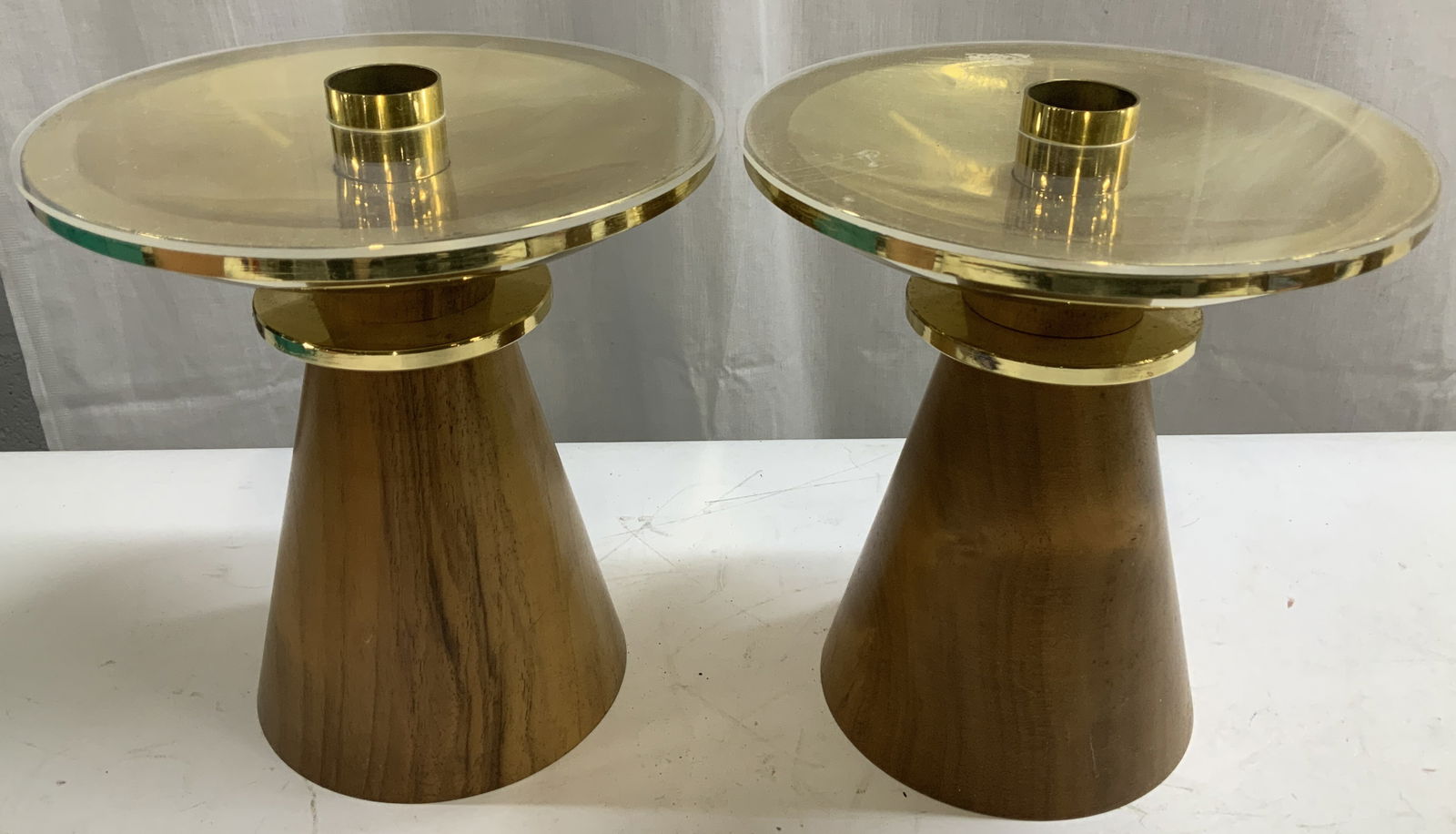 MCM Pair Tommy Parzinger Style Candlesticks (1 of 5)