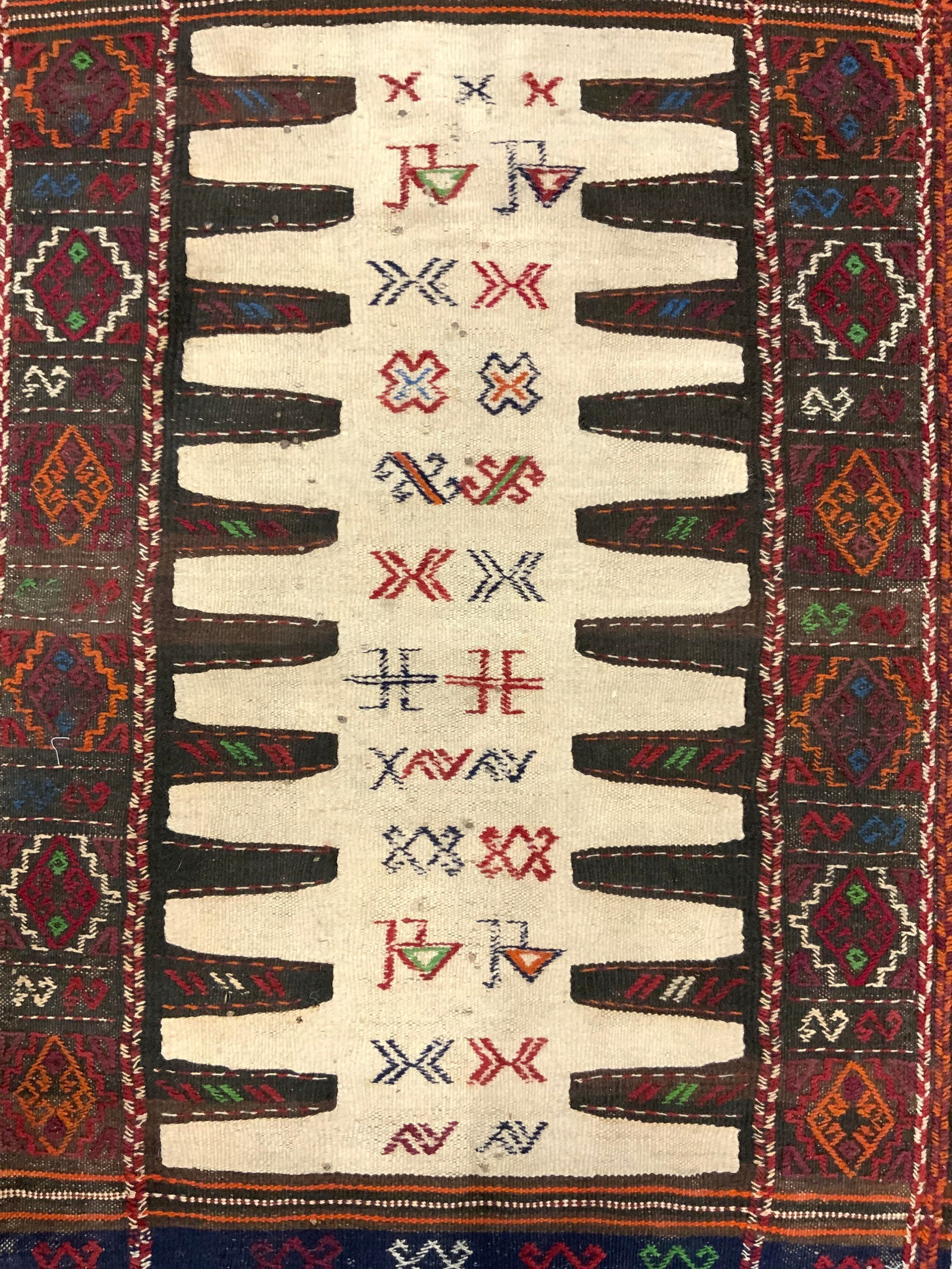 Vintage Handmade Wool Persian Kilim Rug (1 of 8)