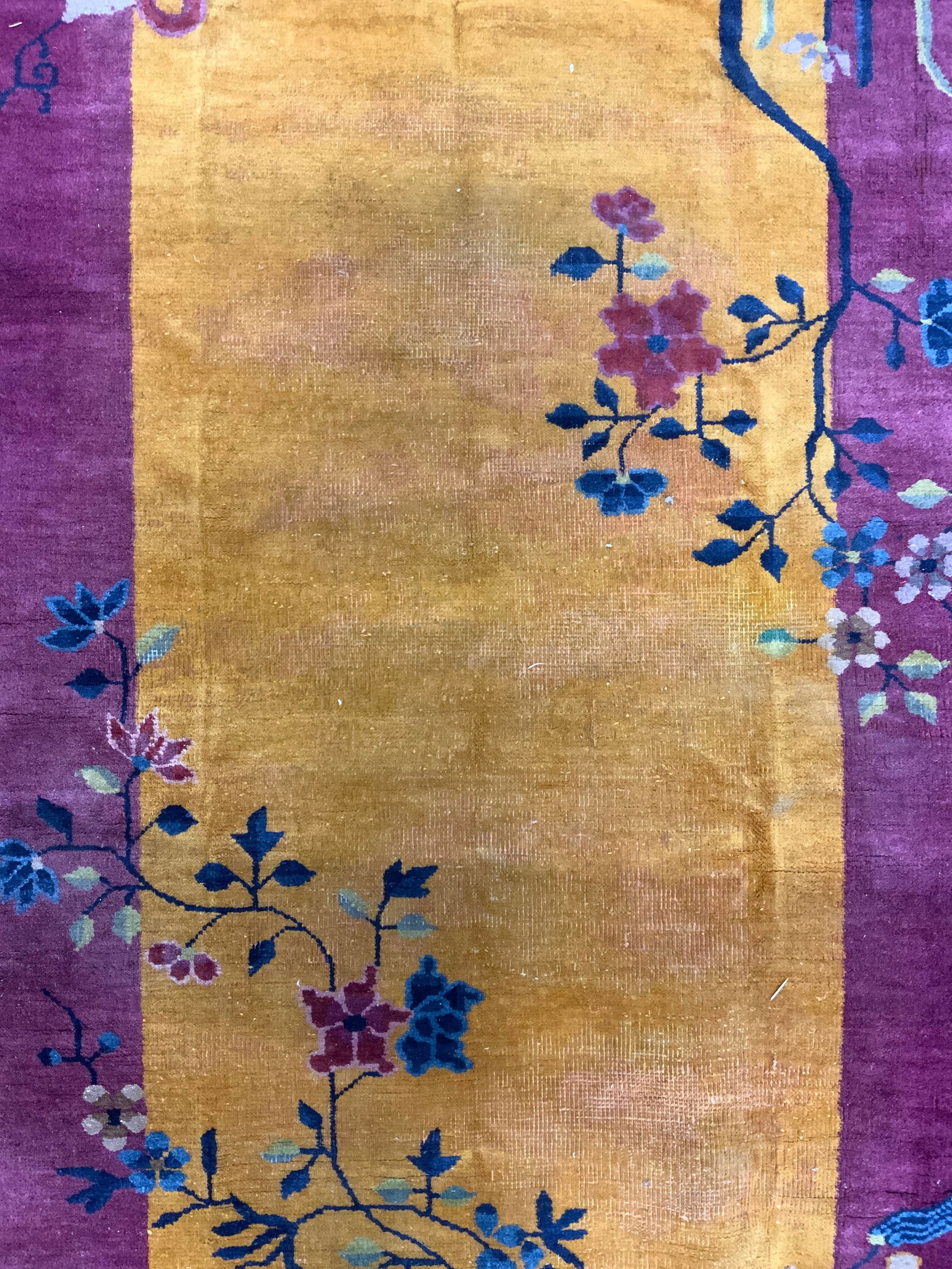 Vntg Chinese Art Deco Handmade Wool Rug (1 of 8)