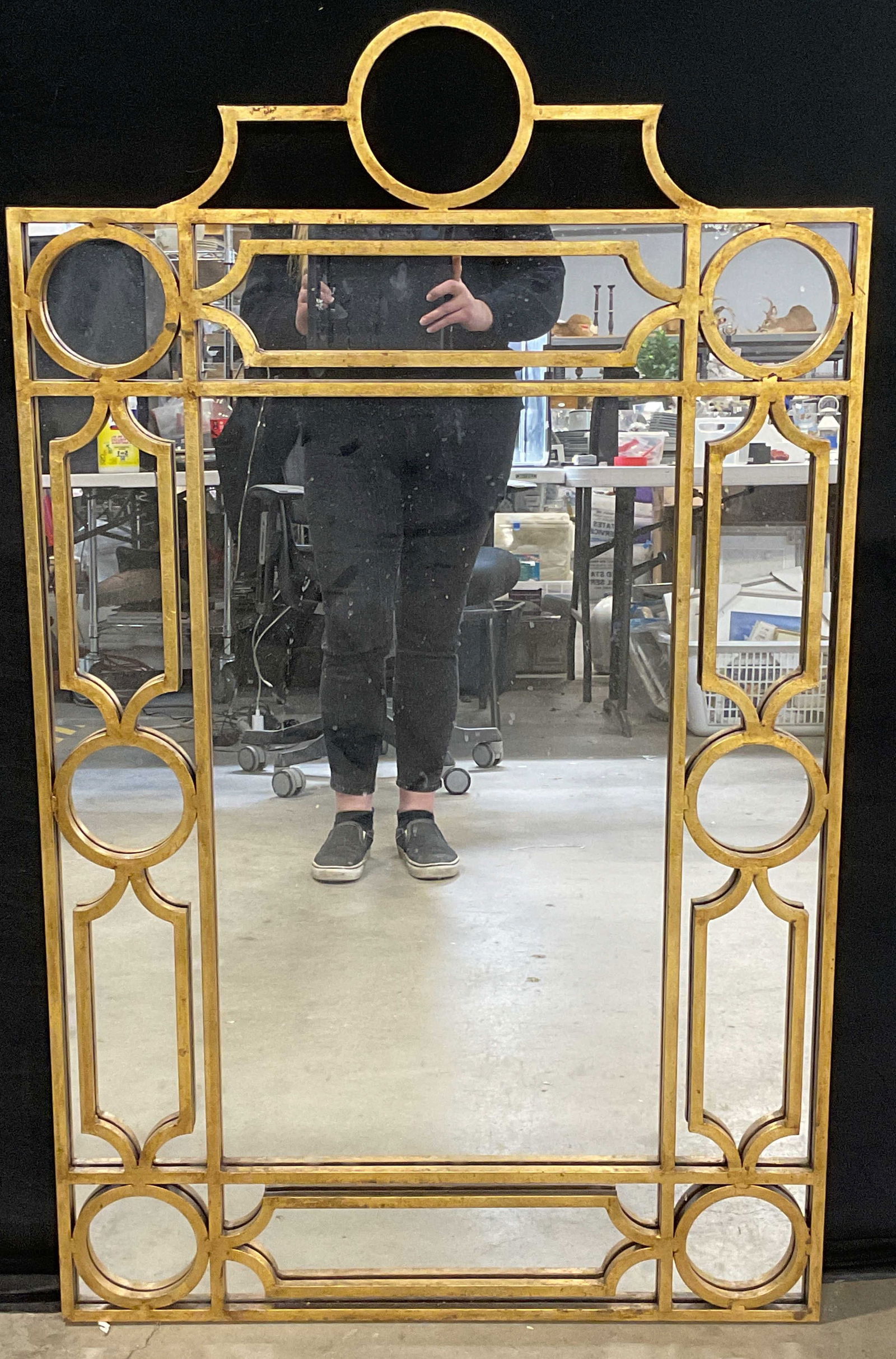 Gilt Iron Scroll Wall Mirror 46in (1 of 6)