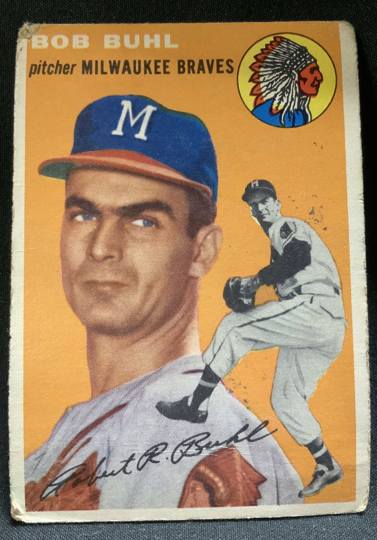 1952 TOPPS #210 Bob Buhl Milwaukee Baseball Crd (1 of 6)