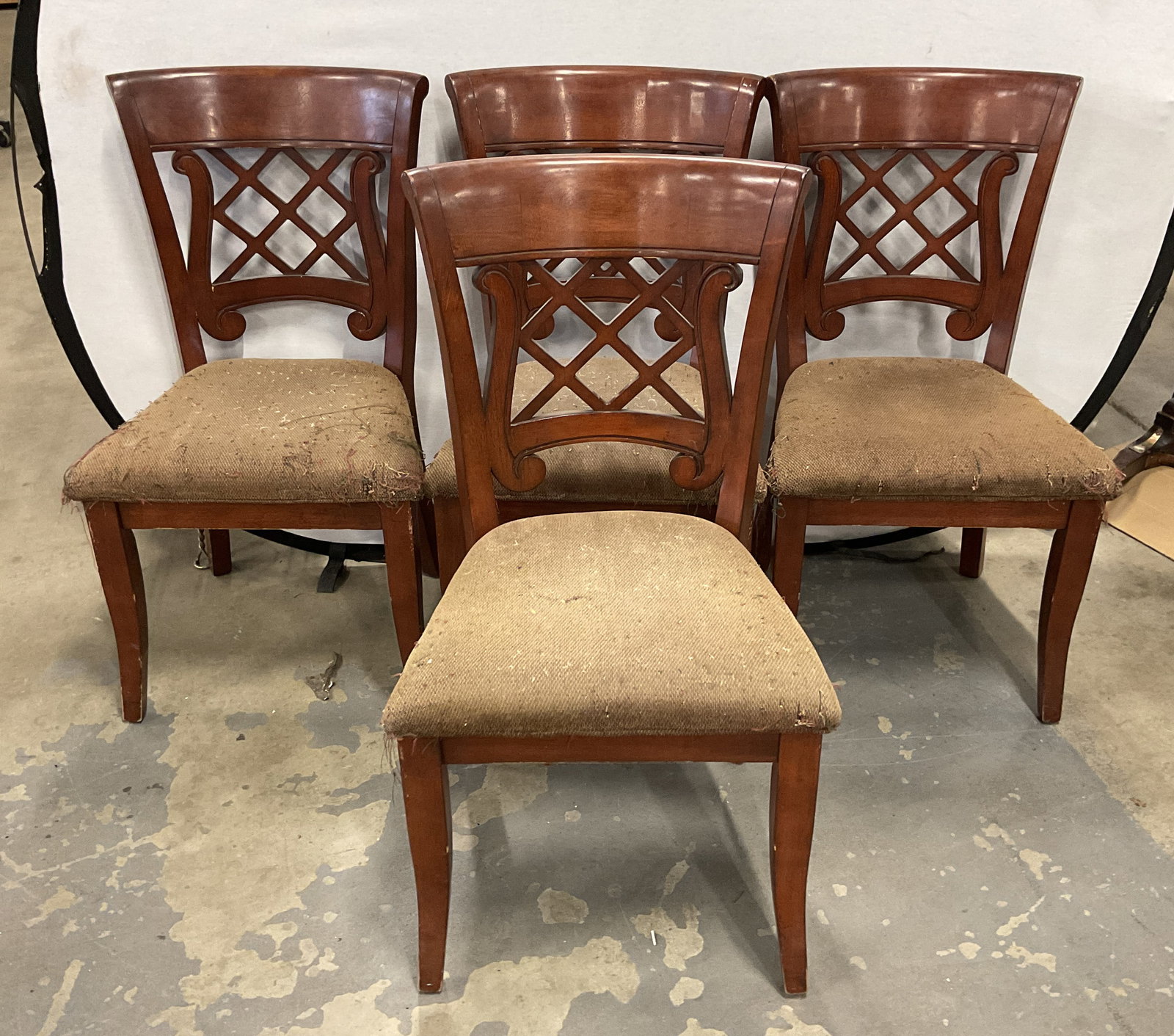Set 4 Hillsdale upholstered Wood Dining Chairs (1 of 7)