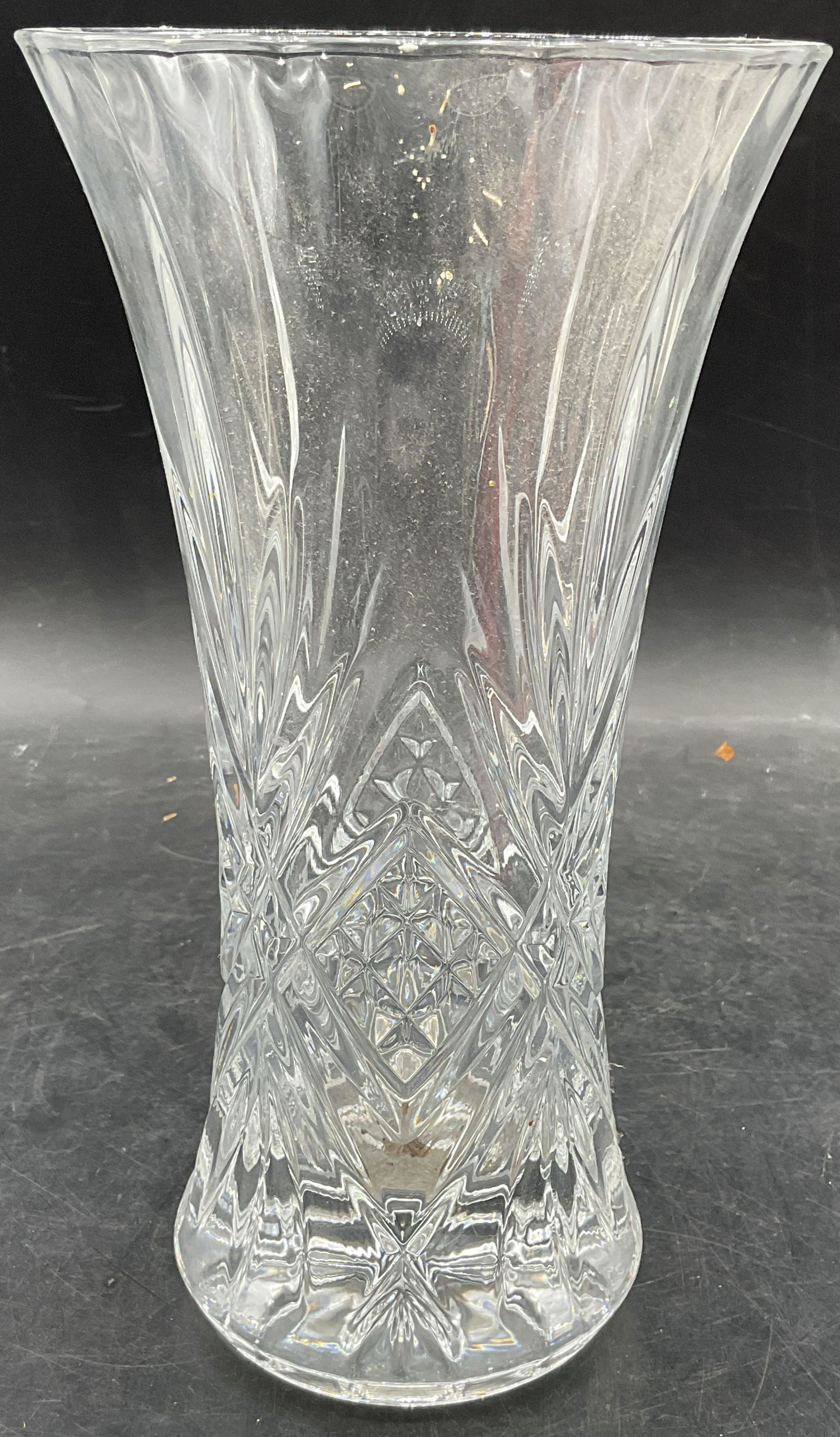 Cut Crystal Fluted Vase (1 of 6)