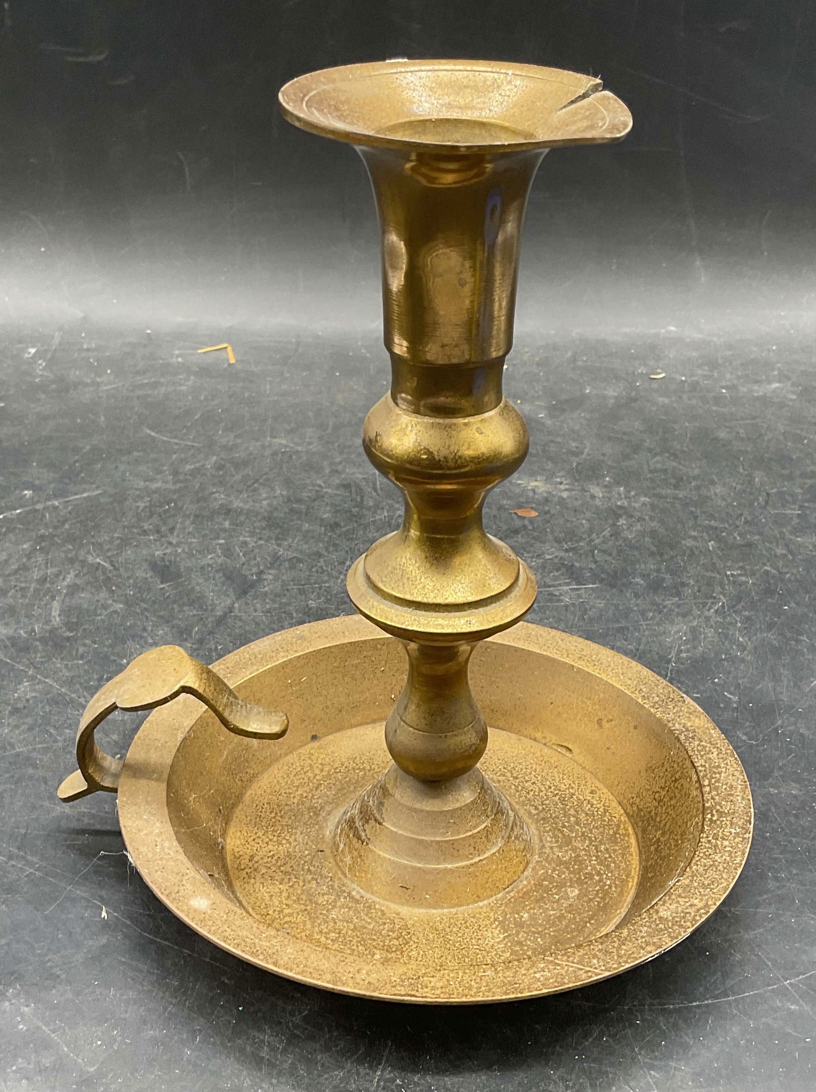 Vintage Brass Chamber Stick Candleholder (1 of 6)