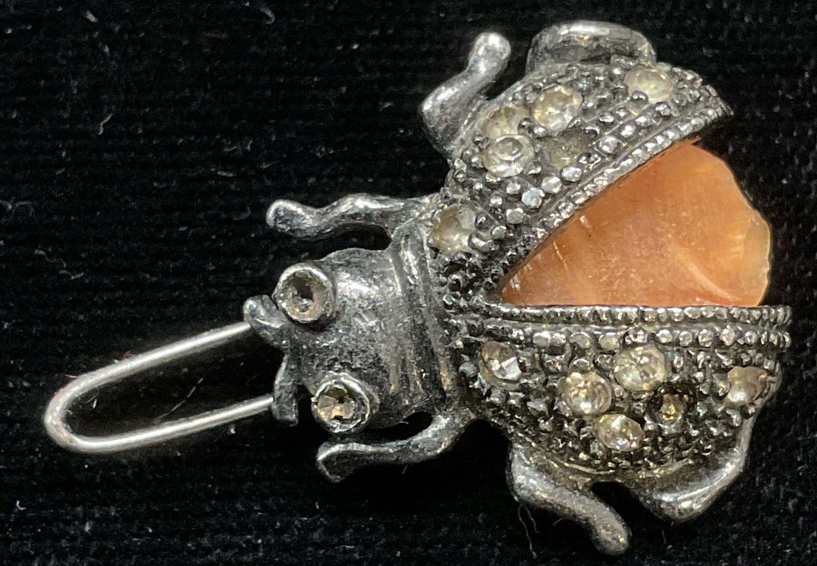 Silver Tone Crystal Ladybug Clip Pendant (1 of 6)