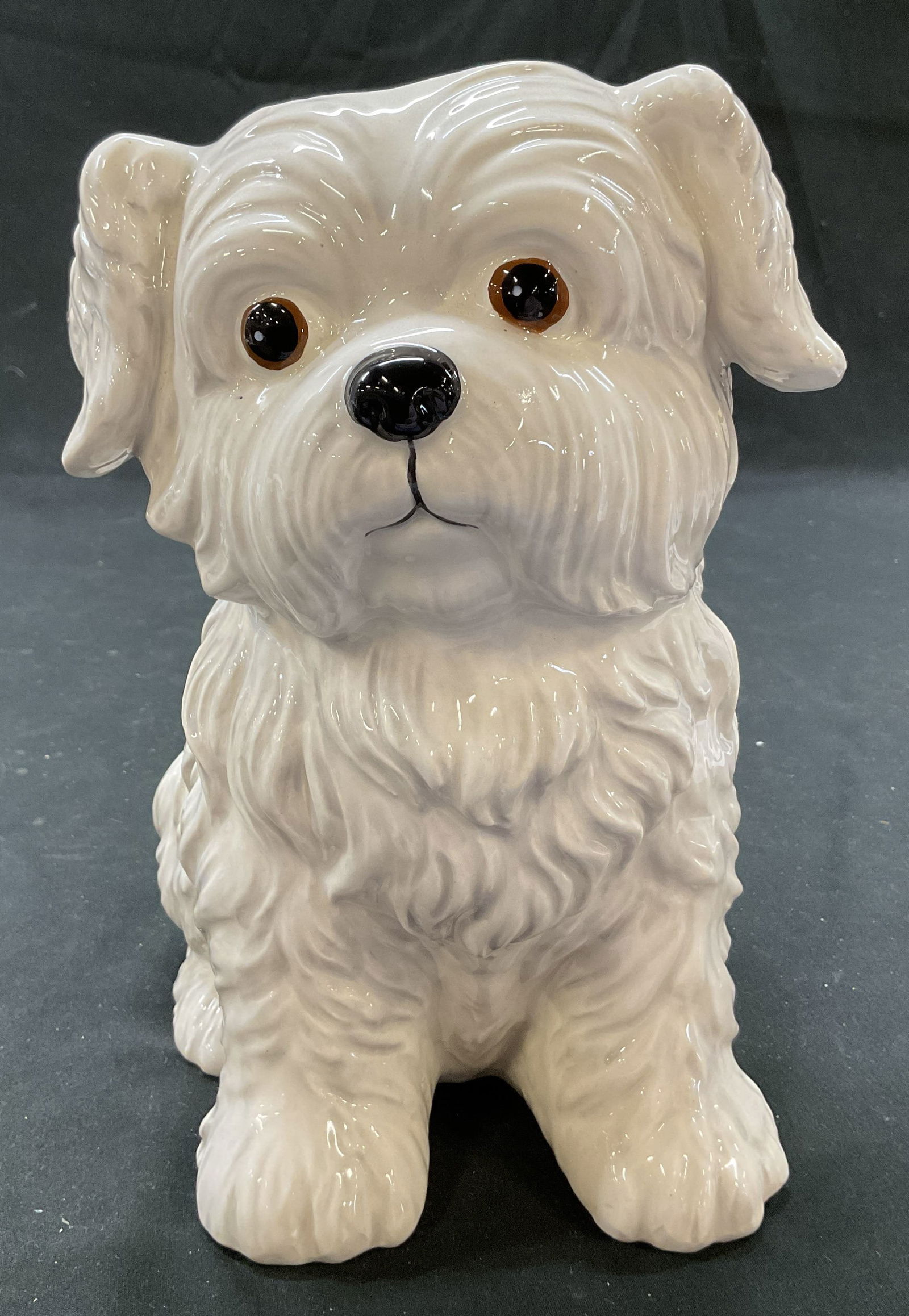 Twos Company Ceramic Maltese Dog Vase NY USA (1 of 10)