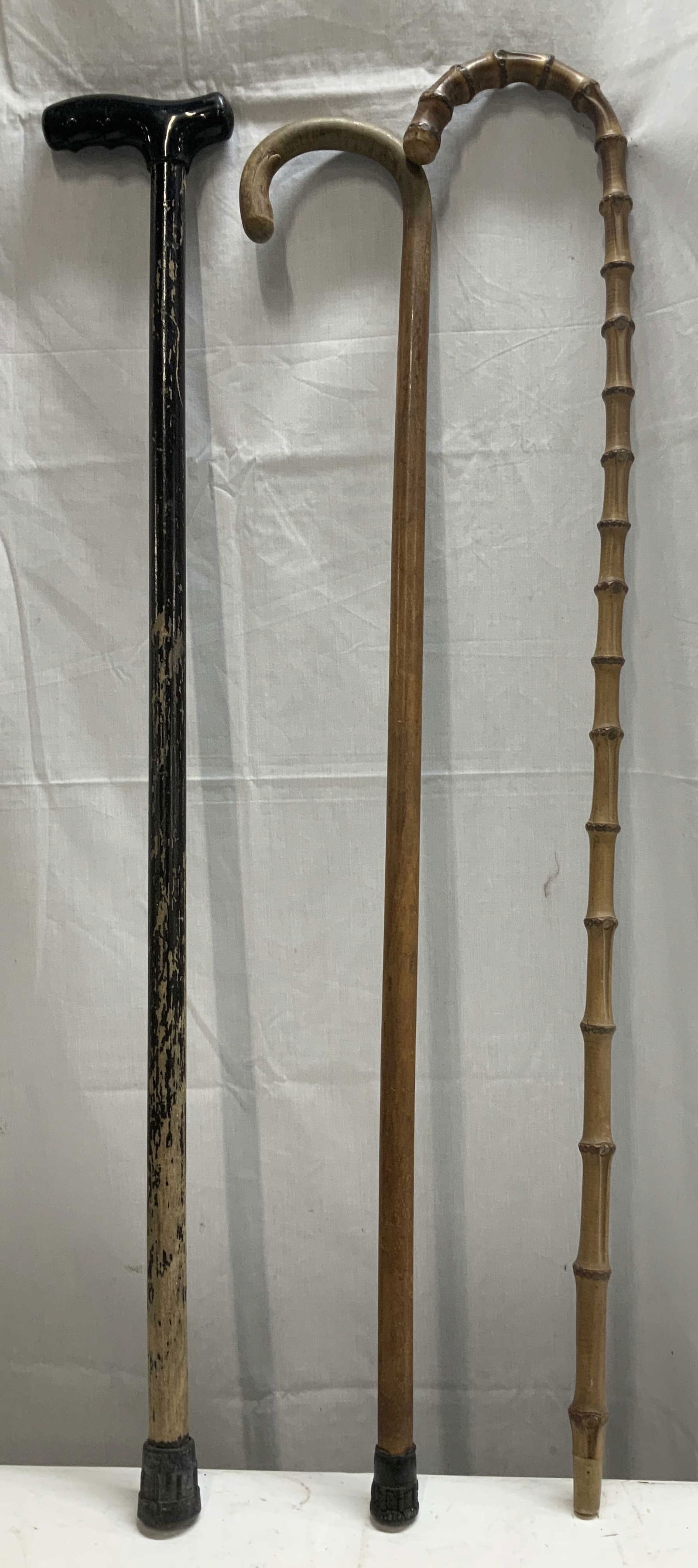 Lot 3 Vtg Assorted Wooden Canes (1 of 7)
