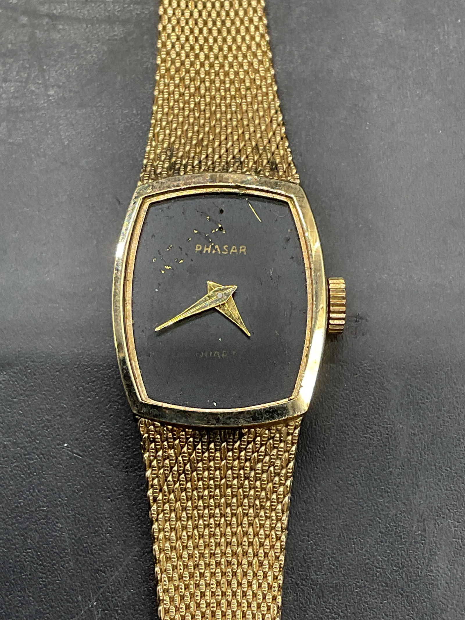 Phasar Gold Tone Mesh Wristwatch (1 of 6)