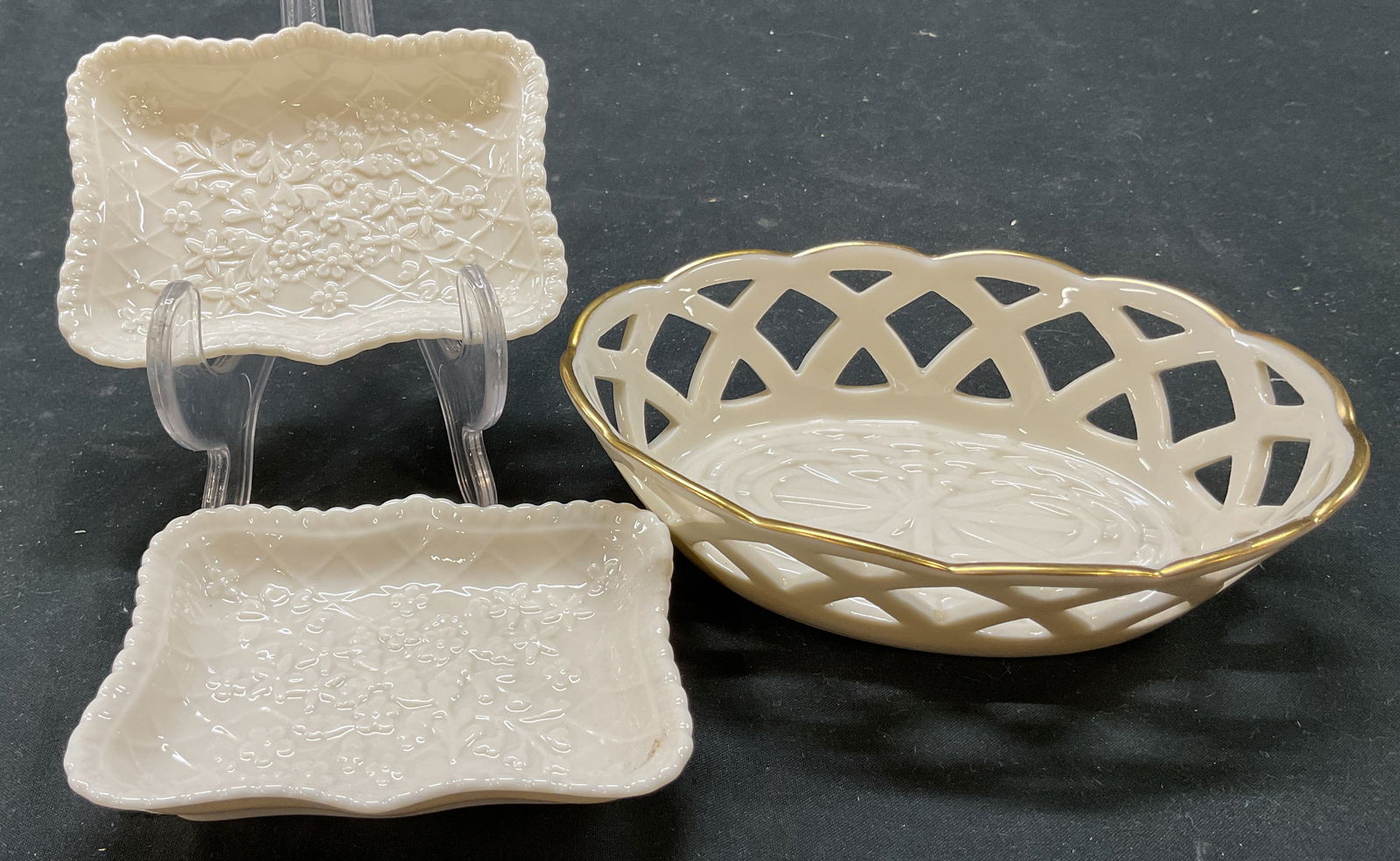 Lot 3 SGND Lenox Porcelain Trinket Dishes USA NWT (1 of 13)