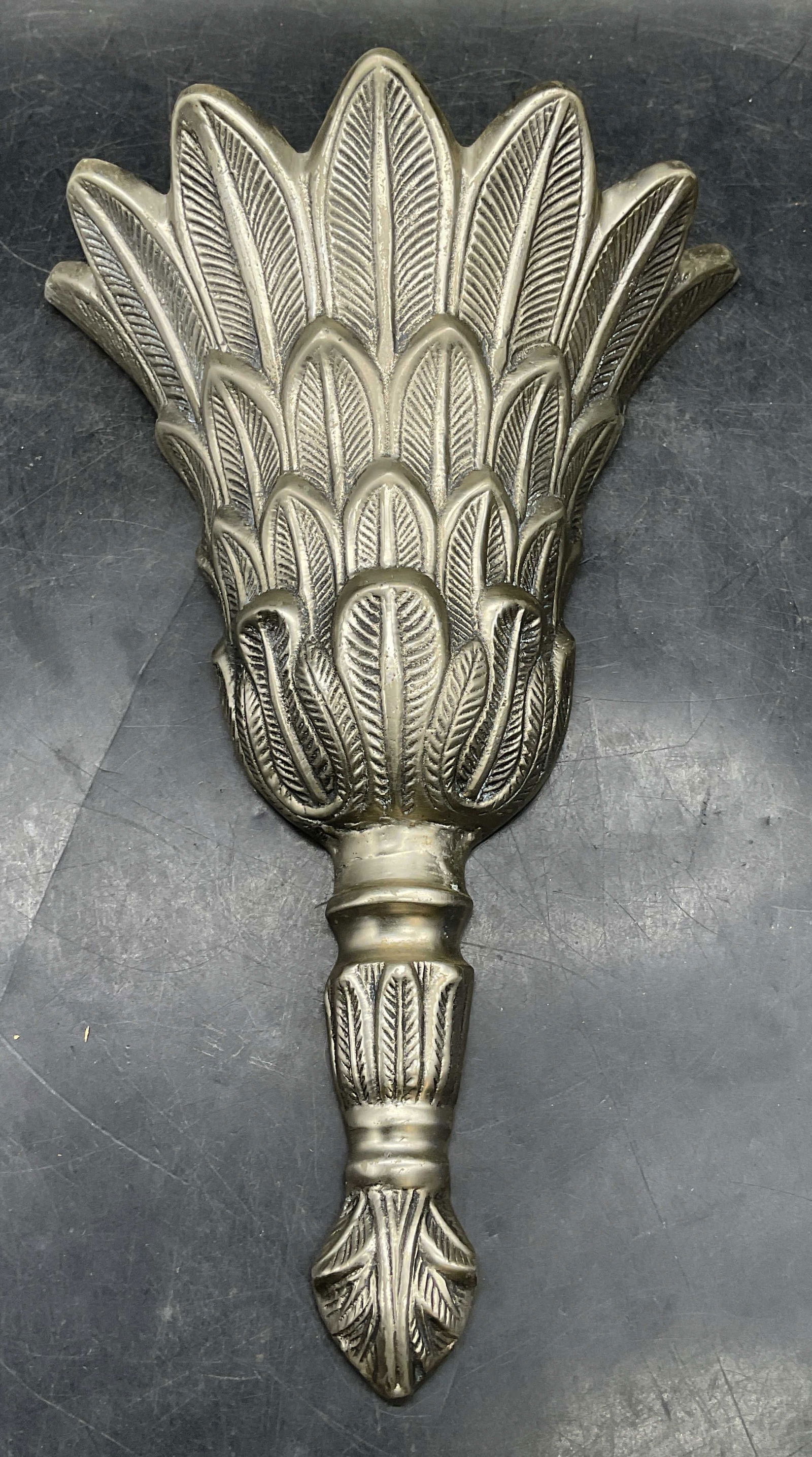 Pewter Acanthus Leaf Scroll Wall Pocket (1 of 6)