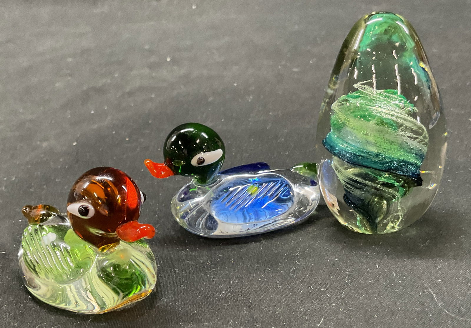 Lot 3 Art Glass Duck Figurine & Paperweight (1 of 14)