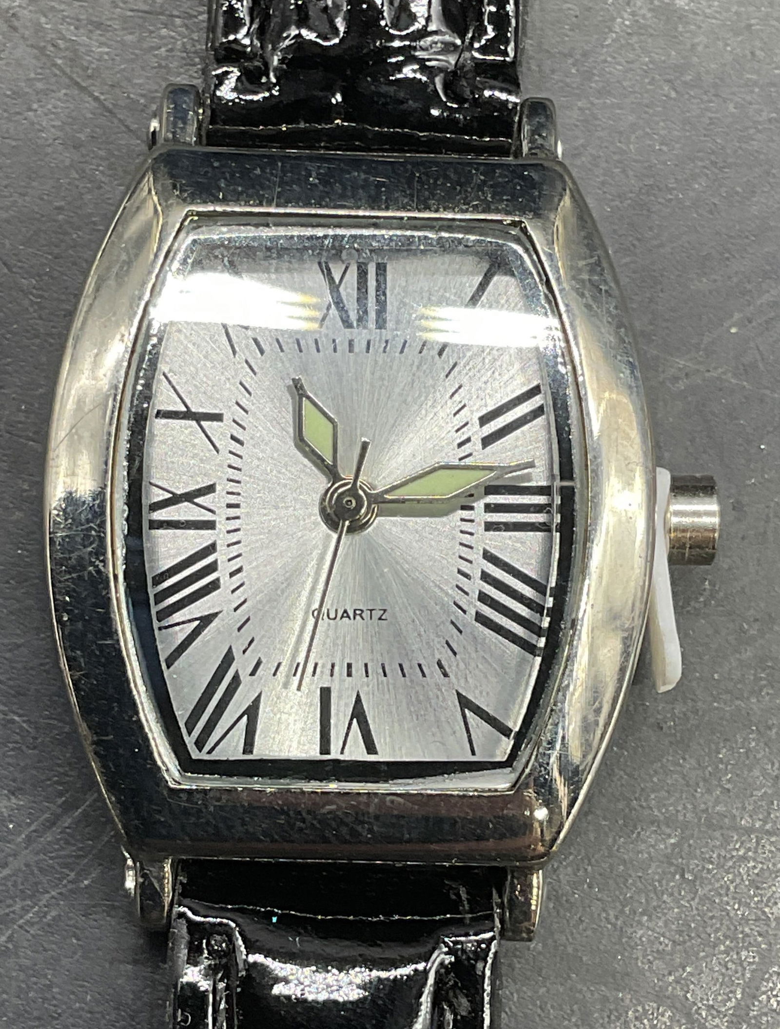 SKC Stainless Steel Black Leather Watch (1 of 6)