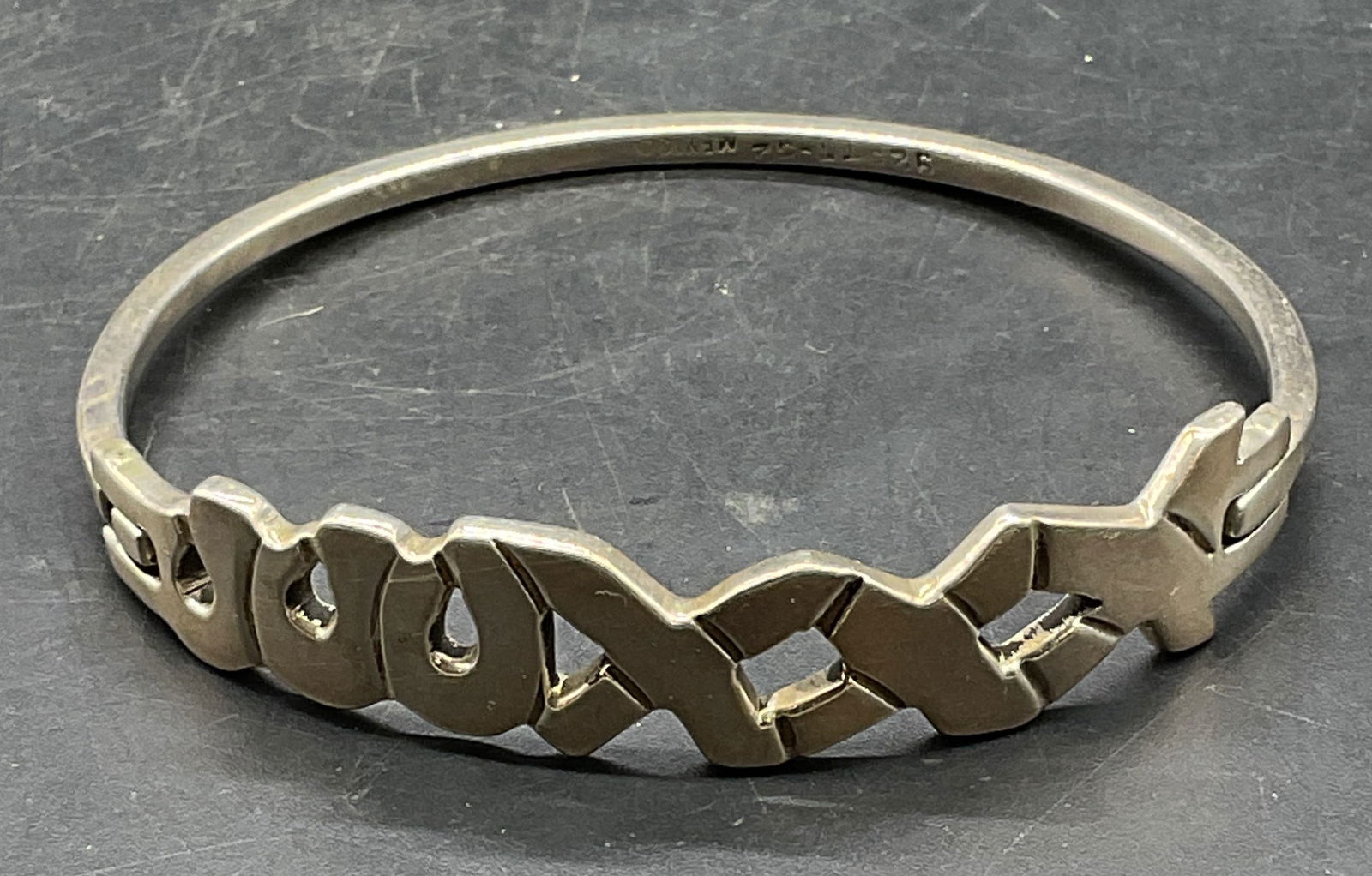 Vtg Sterling Silver OX Bangle Bracelet, Mexico (1 of 6)