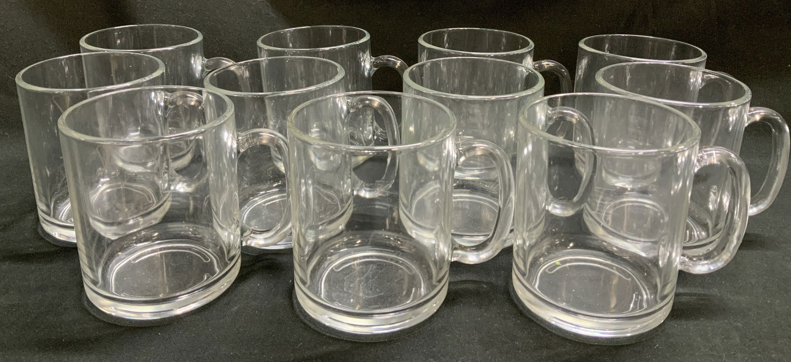 Set 11 Vntg Clear Glass Coffee Mugs (1 of 6)