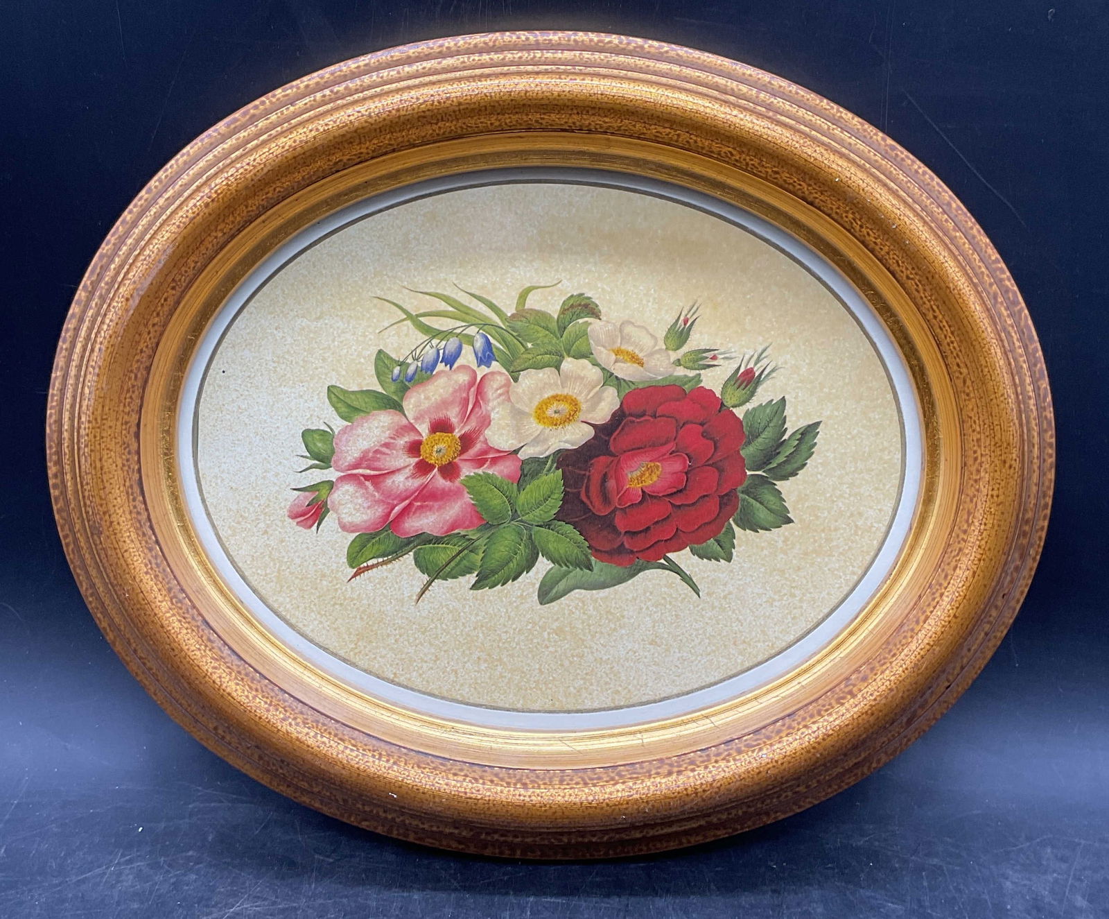 Gilt Framed Flowers Still Life Lithograph (1 of 6)