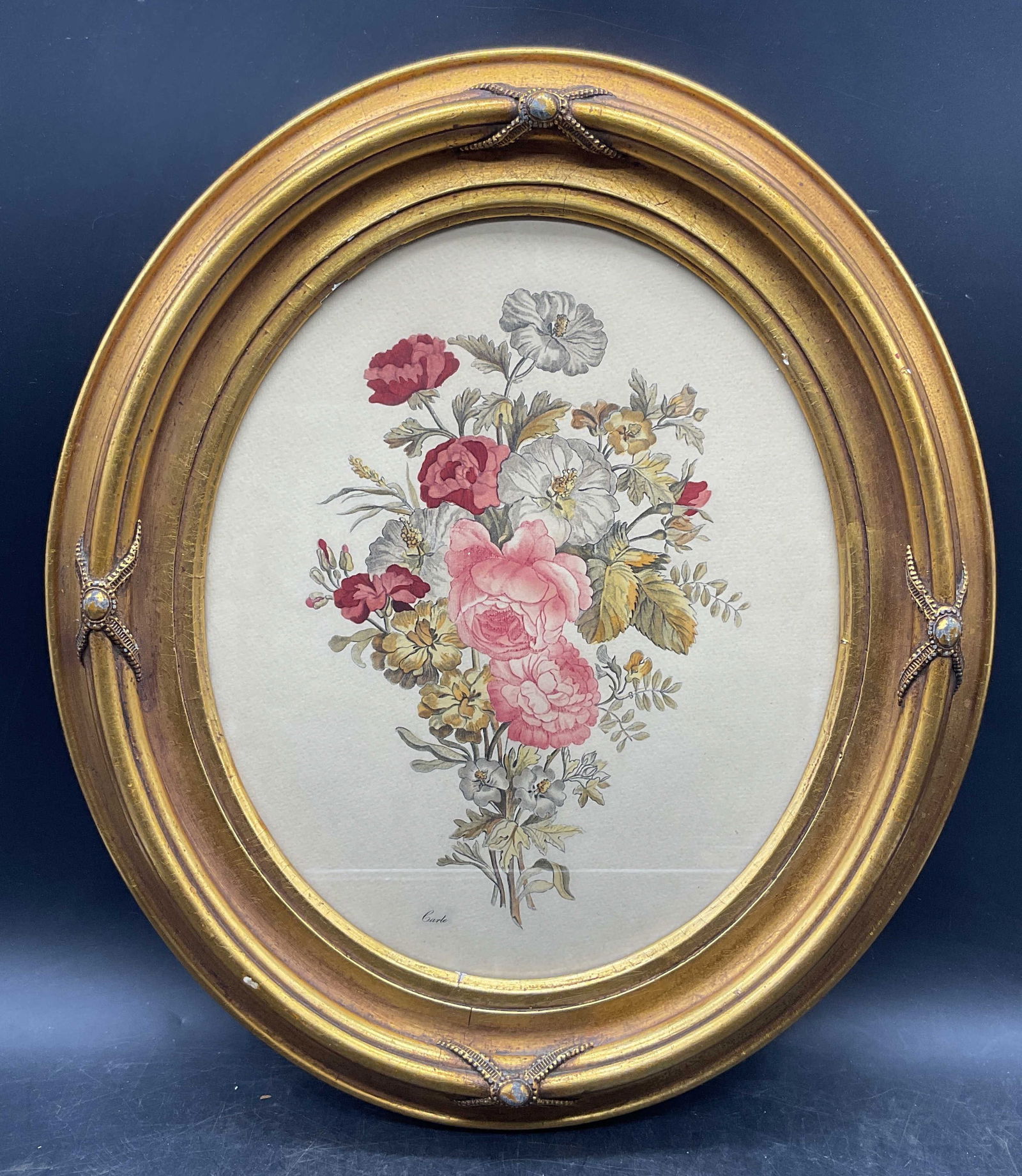 Gilt Framed Carle Flowers Still Life Lithograph (1 of 6)
