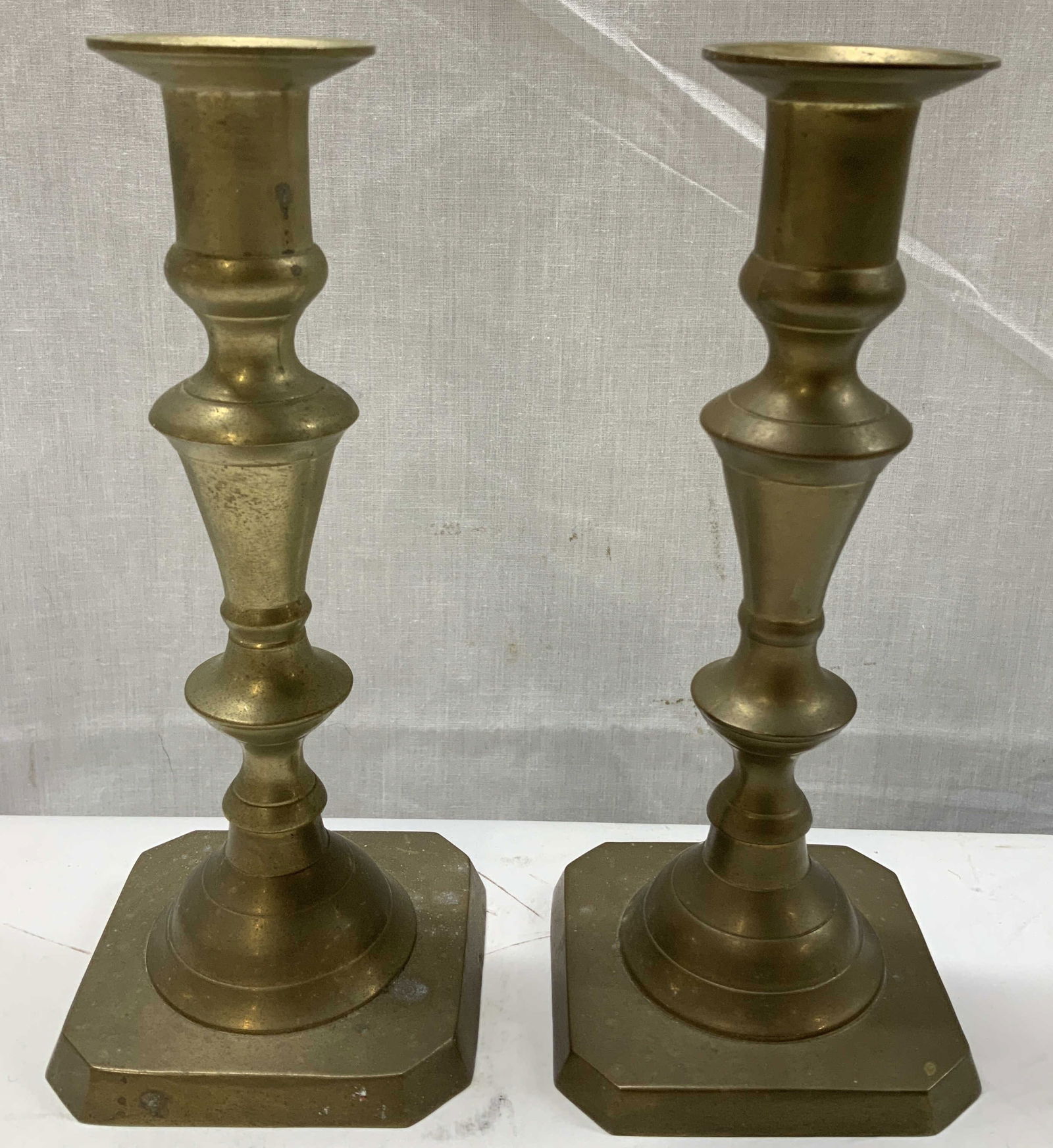 Lot 2 Vtg Pair Brass Candlestick Holders (1 of 6)