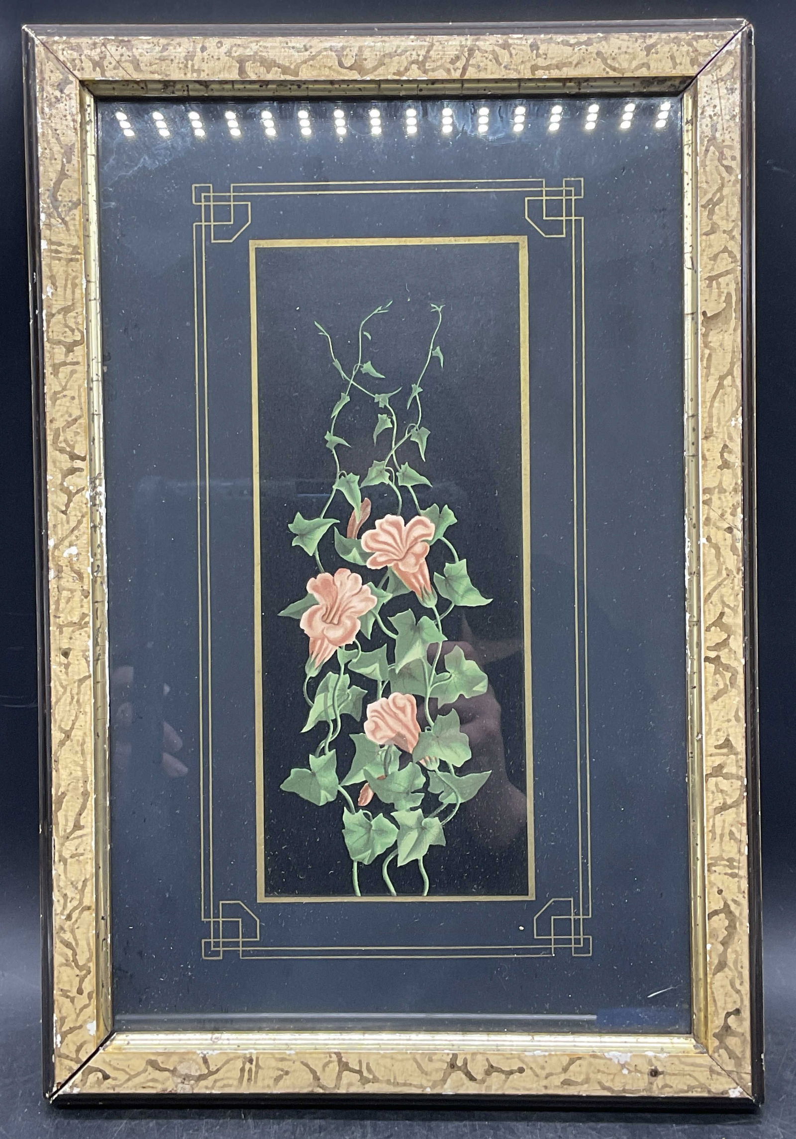 Framed Gilt Still Life Flowers Lithograph (1 of 6)