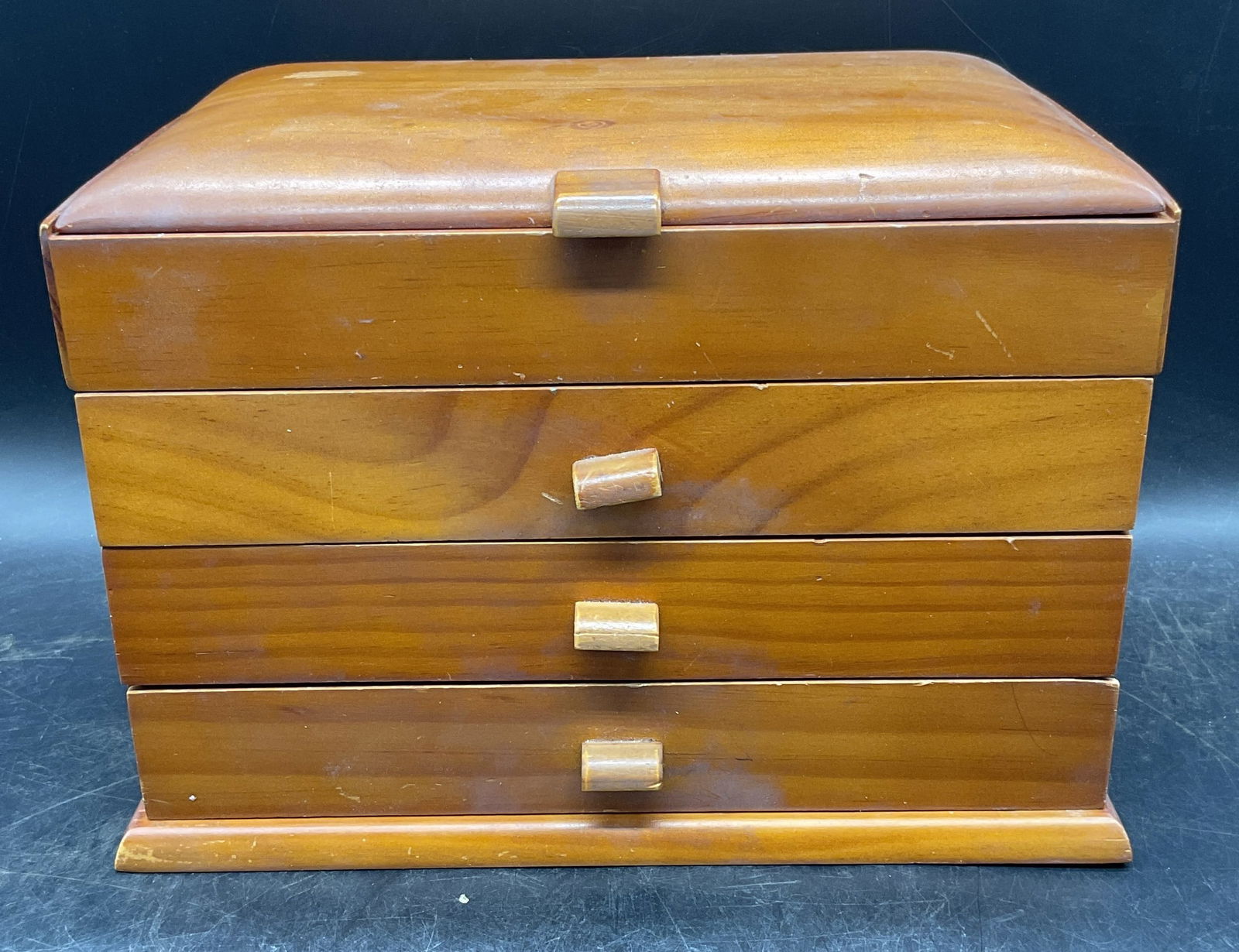 Wood 3 Drawer Jewelry Chest (1 of 7)