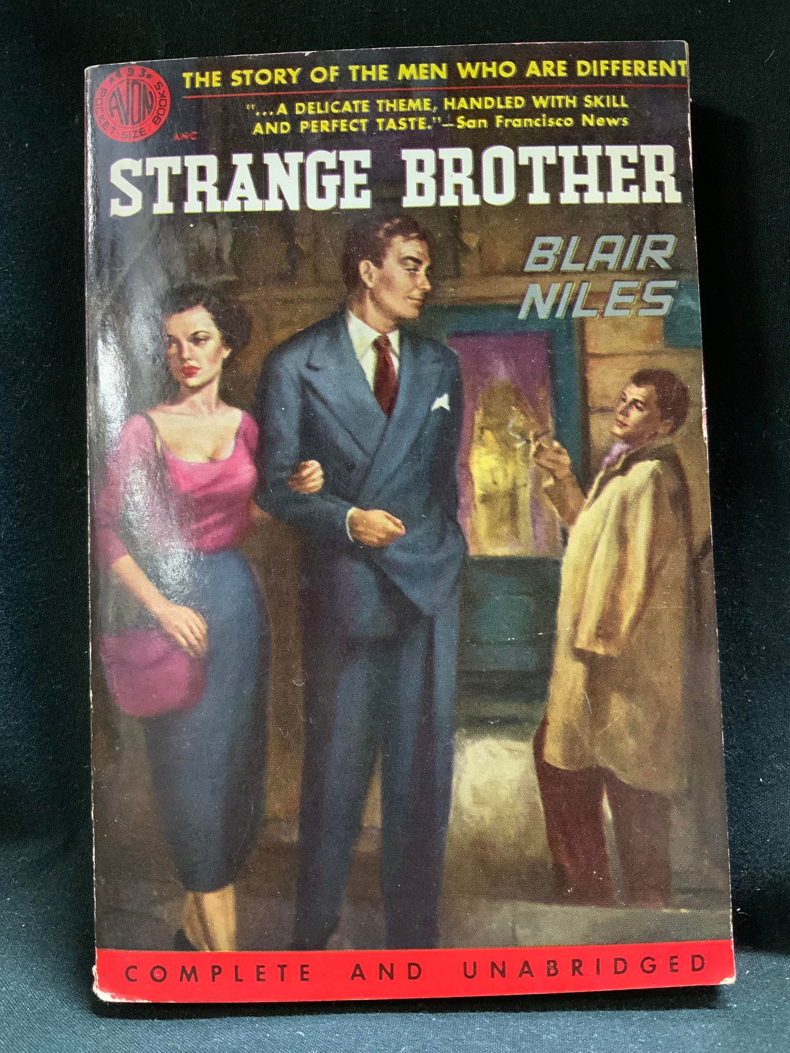 1952 Strange Brothers Fiction Novel NILES: Strange Brothers by Blair Niles. Complete & Unabridged. Avon Publishing Co. Inc. Copyright 1952. Printed in USA. The story of the men who are different. Front cover features illustrations. Surface wea