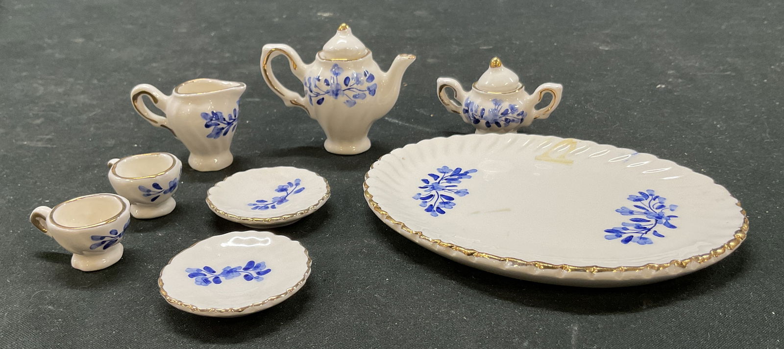 Set 10 Miniature Porcelain Tea Set (1 of 10)