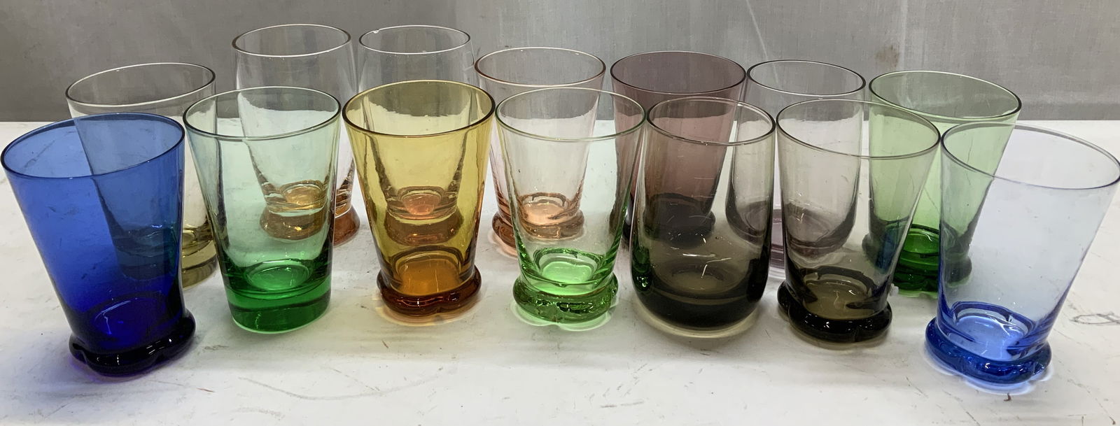 Lot 14 Vntg Multicolored Shot Glasses (1 of 8)