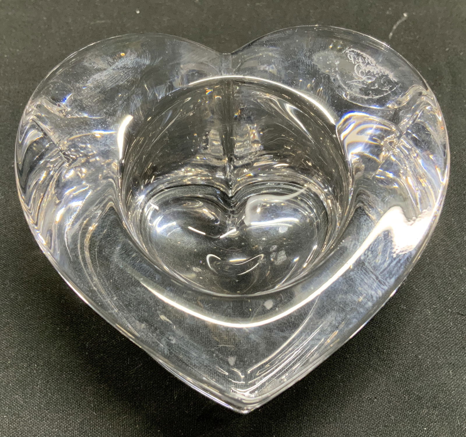Sgnd Heart Shaped Crystal Candle Holder (1 of 6)