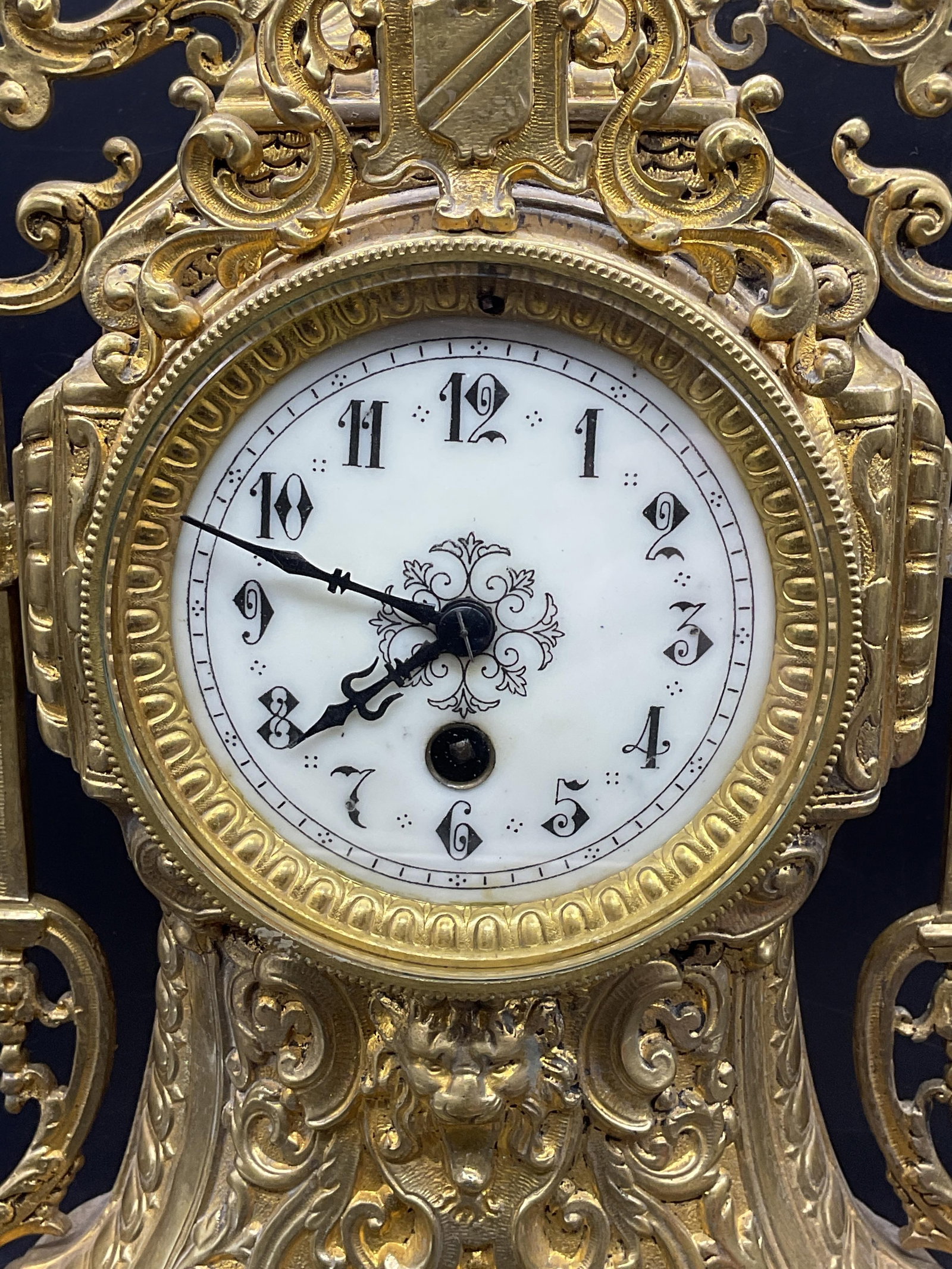 Antique French Gilt Ormolu Mantel Clock - 2