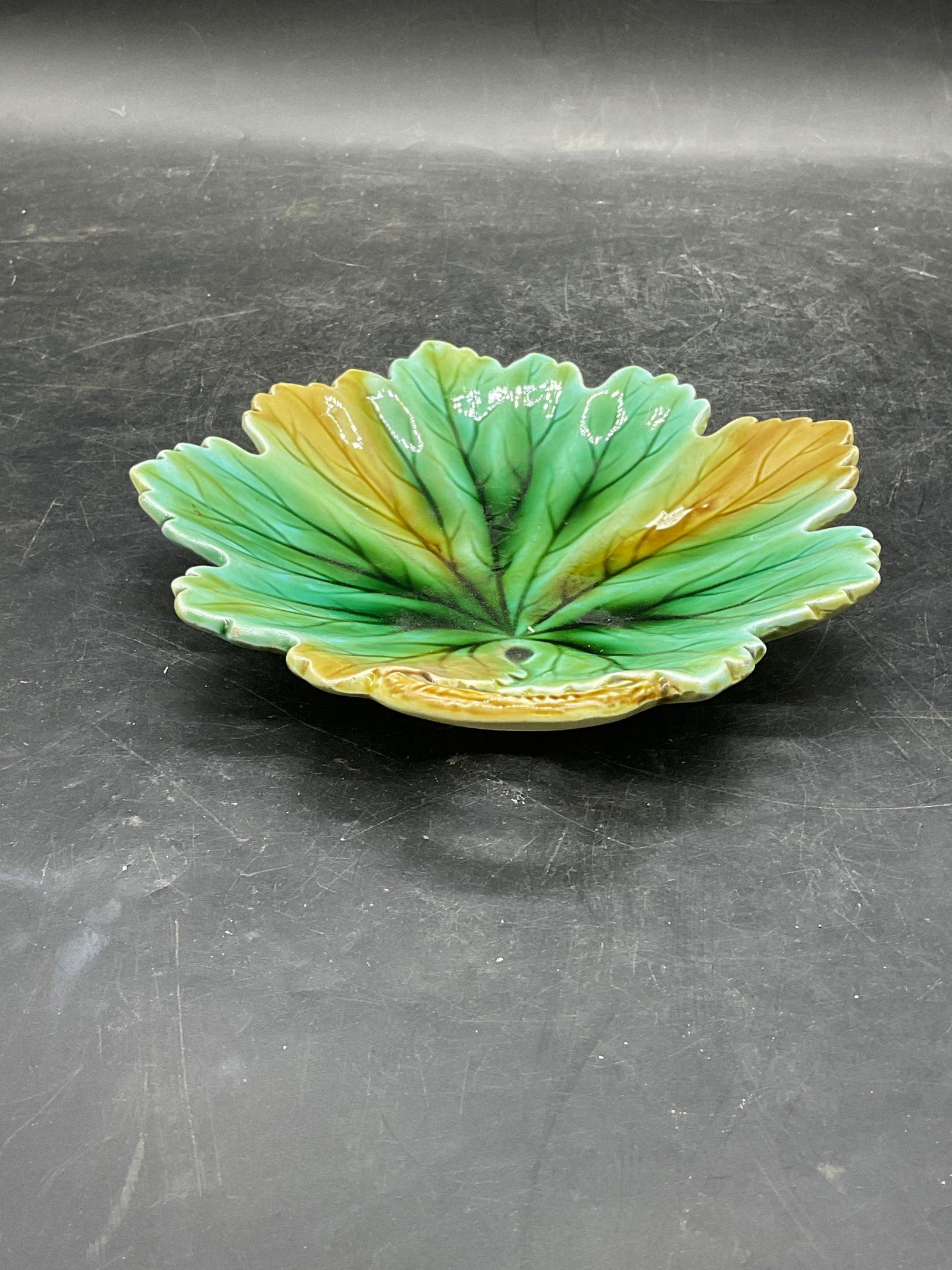 Vintage Signed Ceramic Leaf Dish - 5