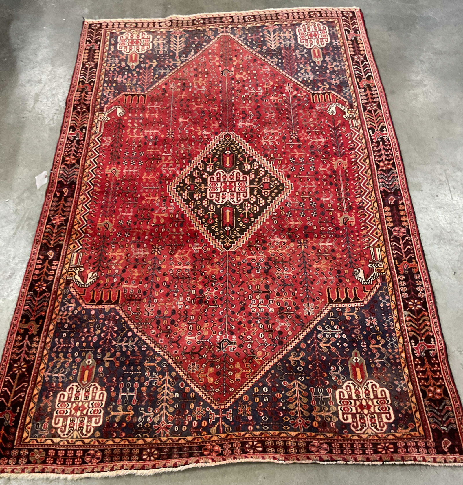 Vintage Persian Style Red Wool Rug (1 of 7)