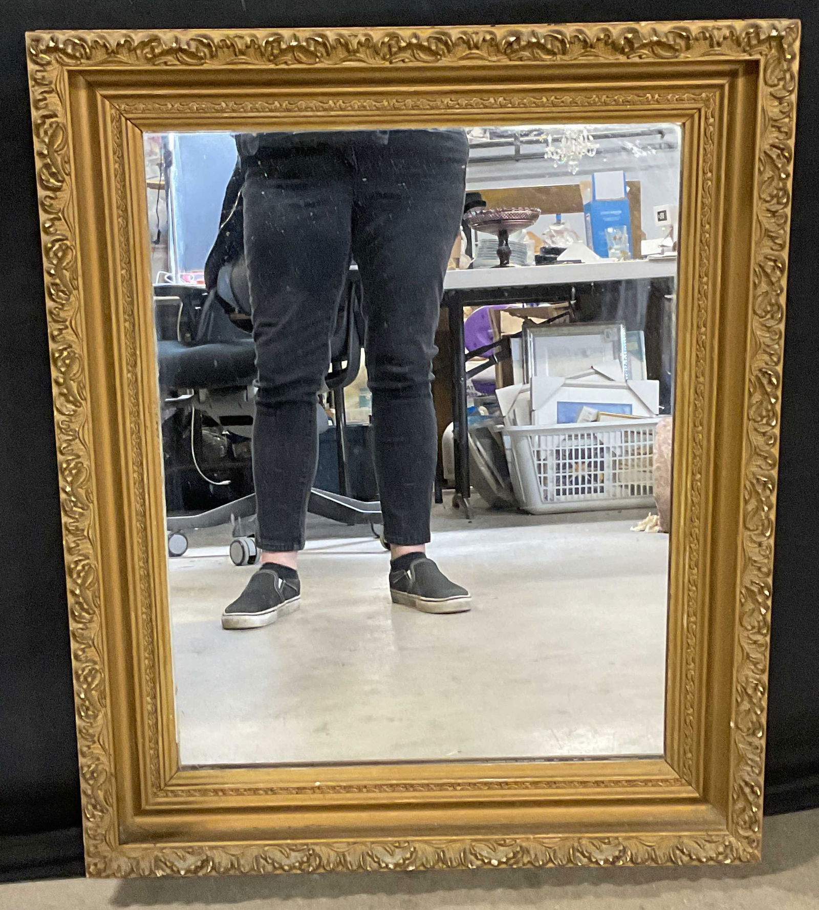 Vintage Ornate Gilt Wood Wall Mirror (1 of 7)